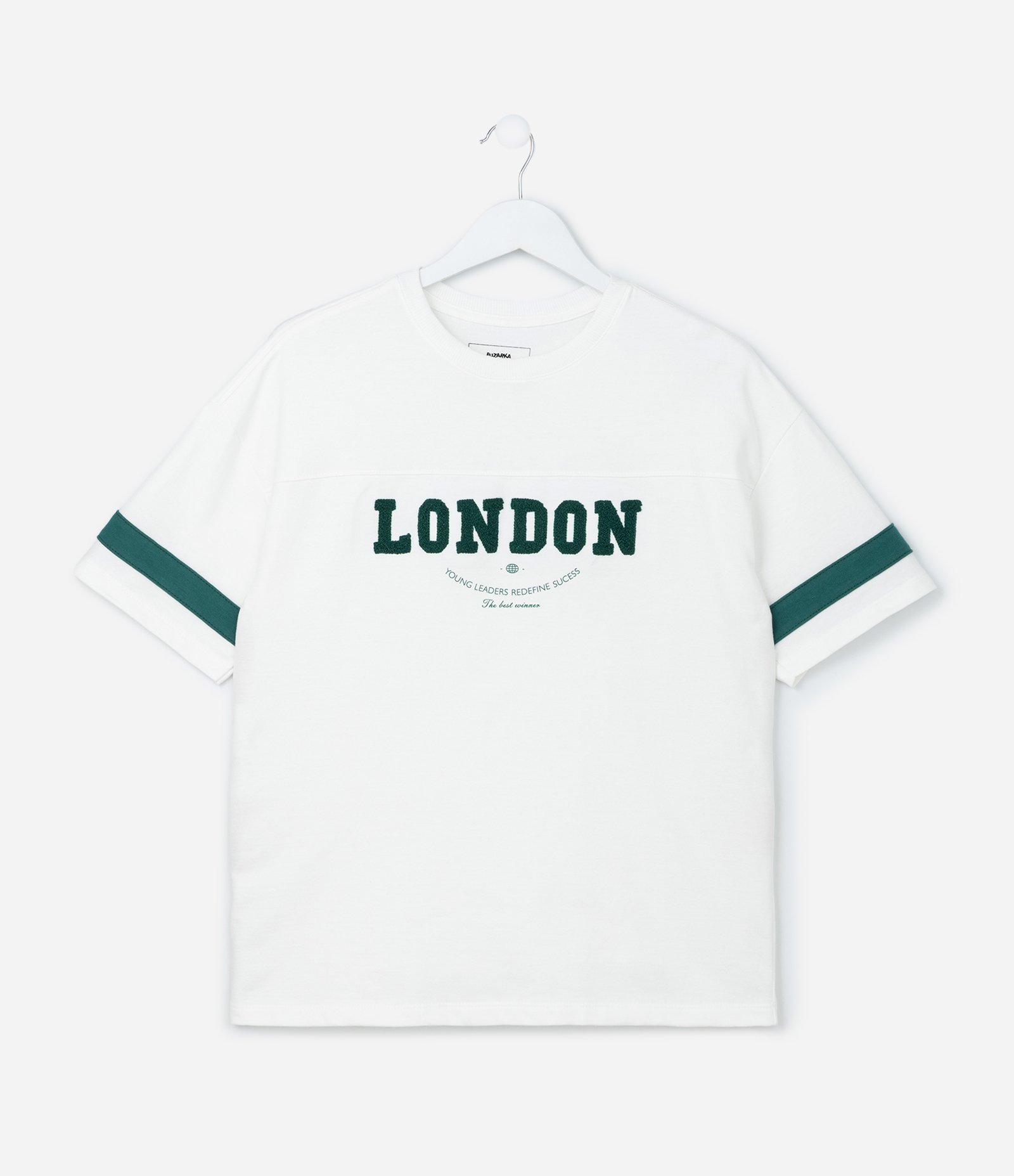 Camiseta Infantil em Chenile com Bordado Lettering - Tam 5 A 14 Anos Branco 1