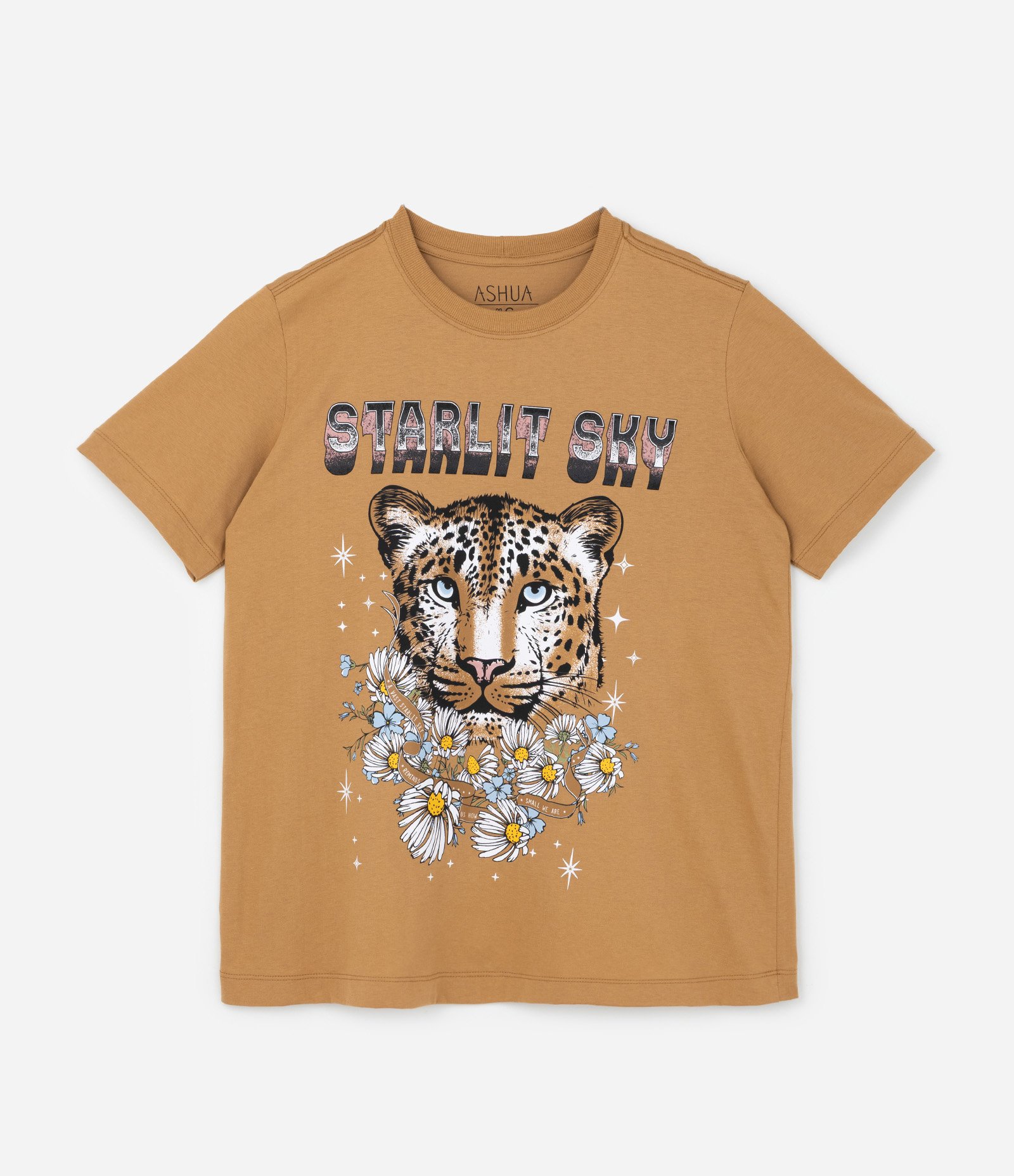 Camiseta Alongada em Algodão com Estampa Onça Curve & Plus Size Marrom 5