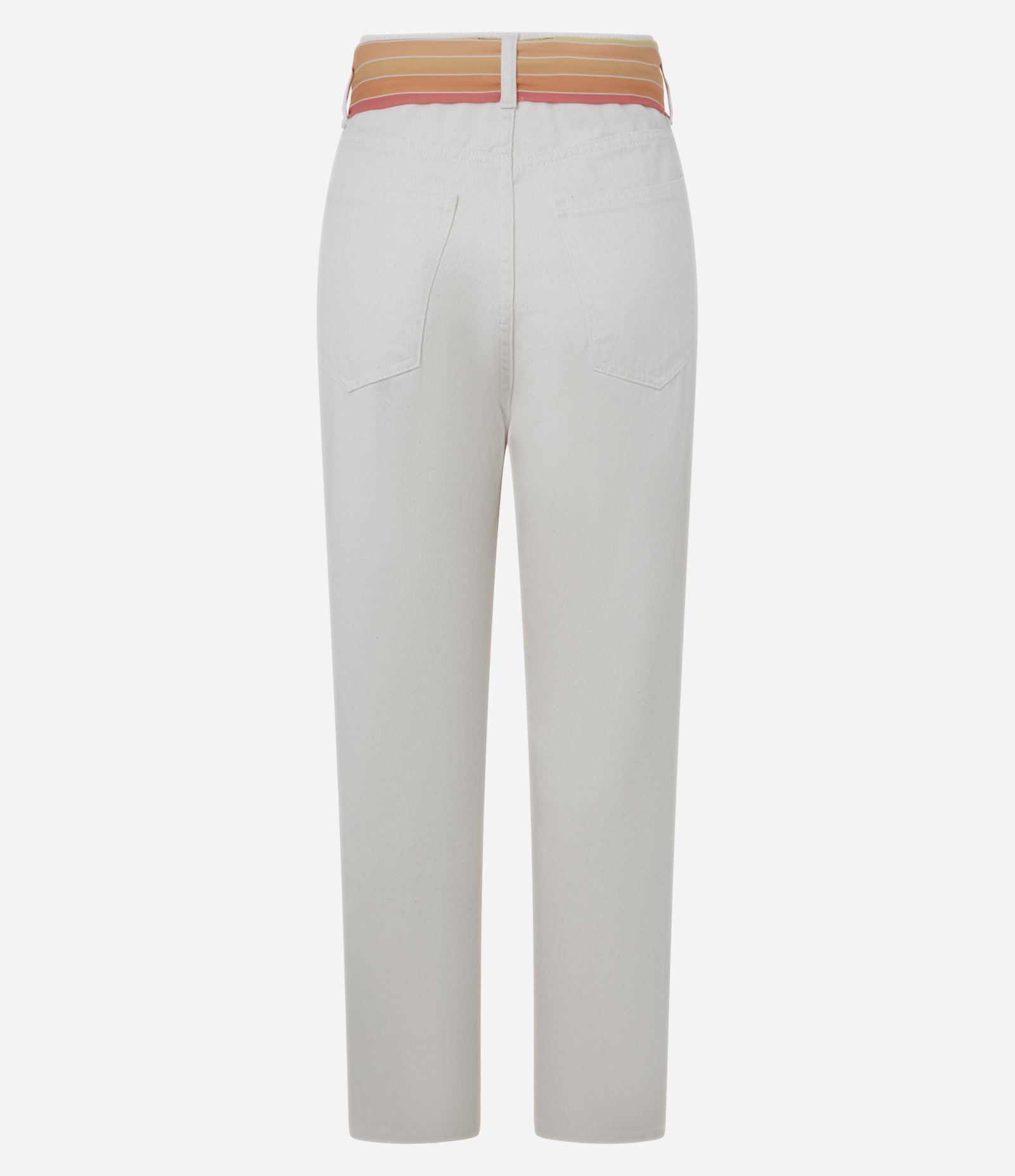 Calça Mom em Sarja com Lenço no Cós Bege 6