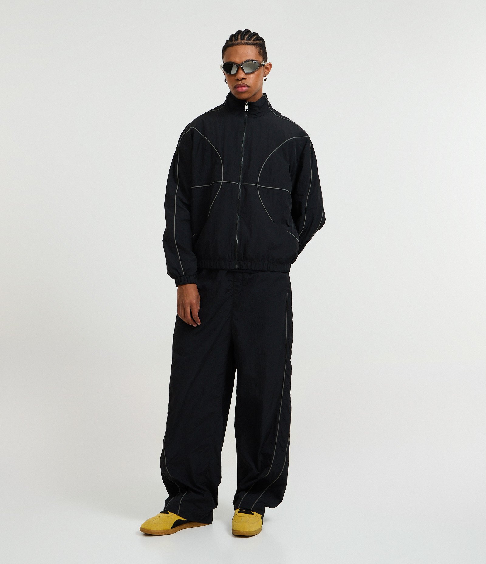 Jaqueta Esportiva Basketball com Fio Refletivo Preto 2