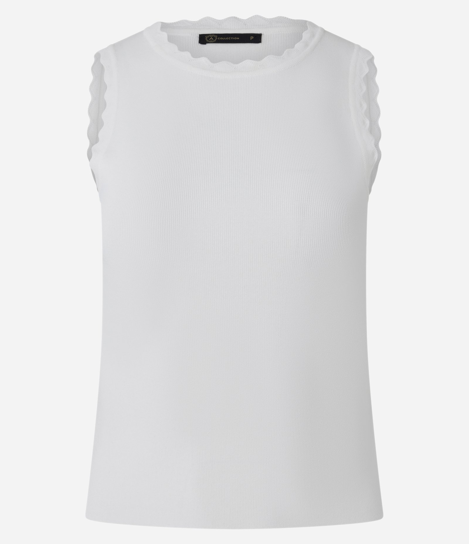 Blusa em Tricô com Efeito Nuvem na Gola e Cava Branco Neve 5