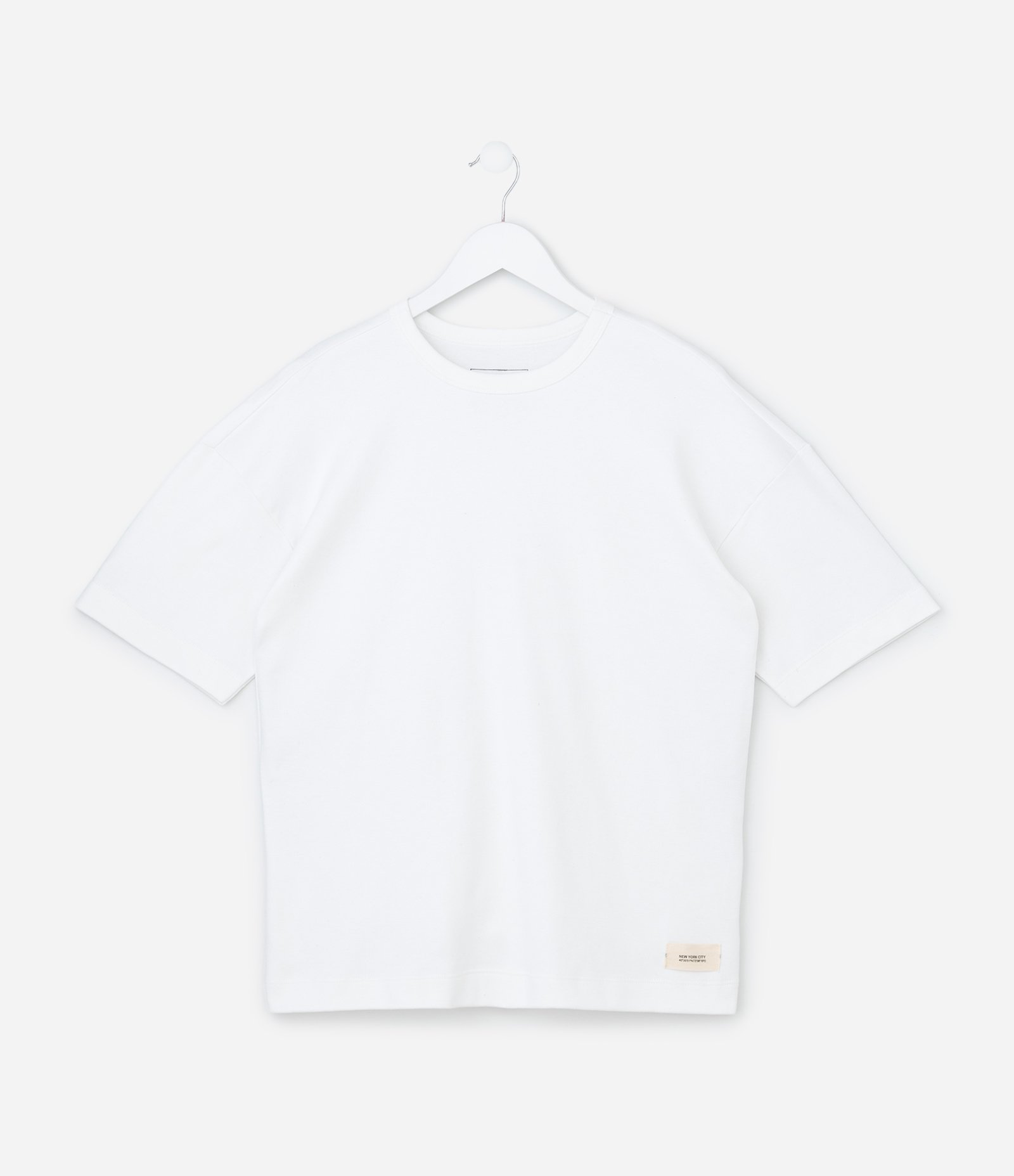 Camiseta Oversized Infantil em Suedine - Tam 5 a 14 Anos Branco 1