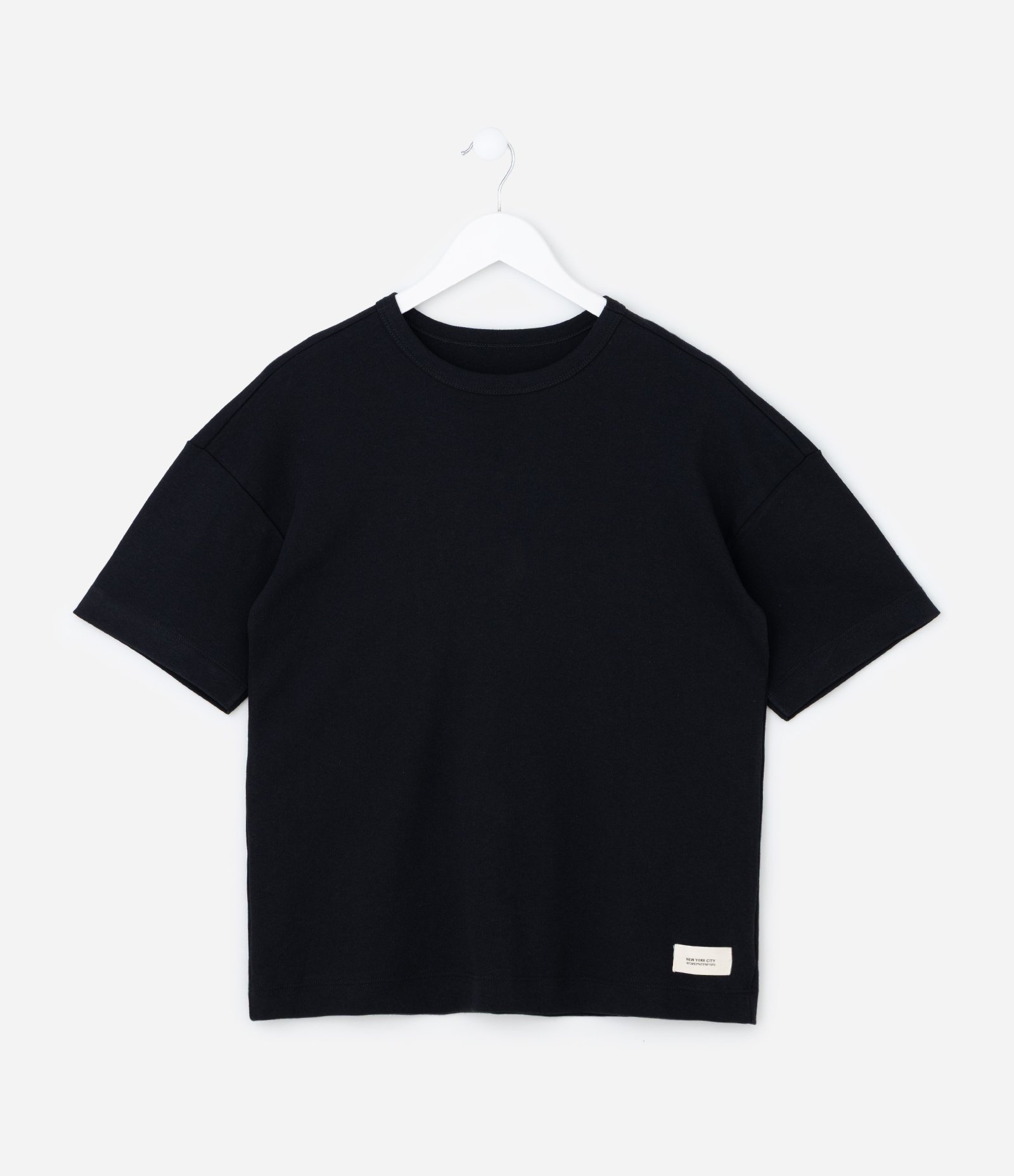 Camiseta Oversized Infantil em Suedine - Tam 5 a 14 Anos Preto 1