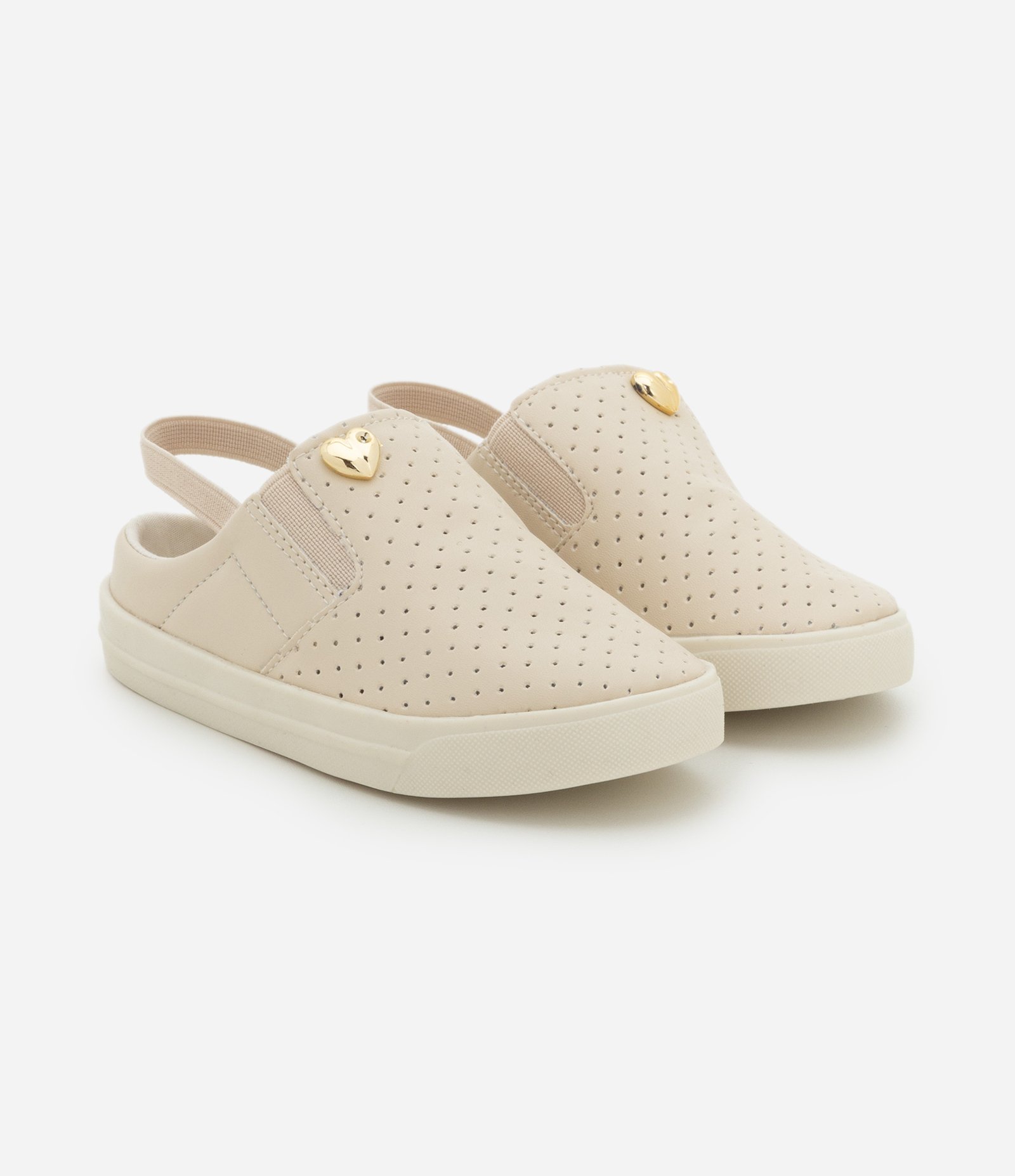 Tênis Mule Infantil com Elástico Traseiro - Tam 20 ao 27 Bege 1