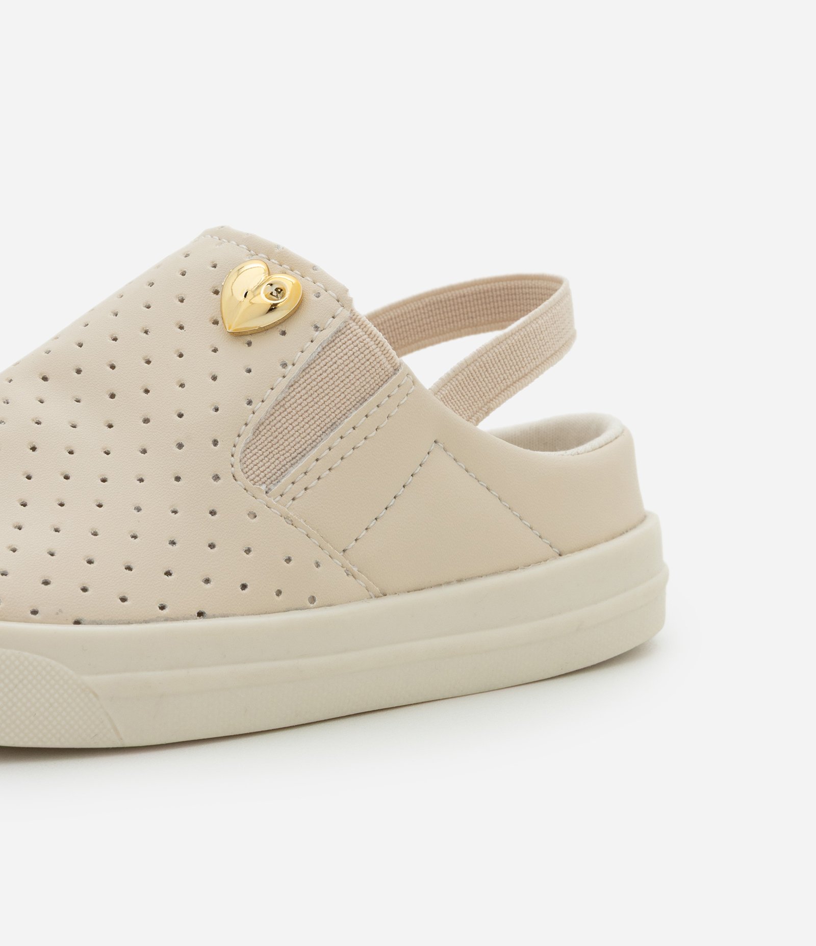 Tênis Mule Infantil com Elástico Traseiro - Tam 20 ao 27 Bege 3