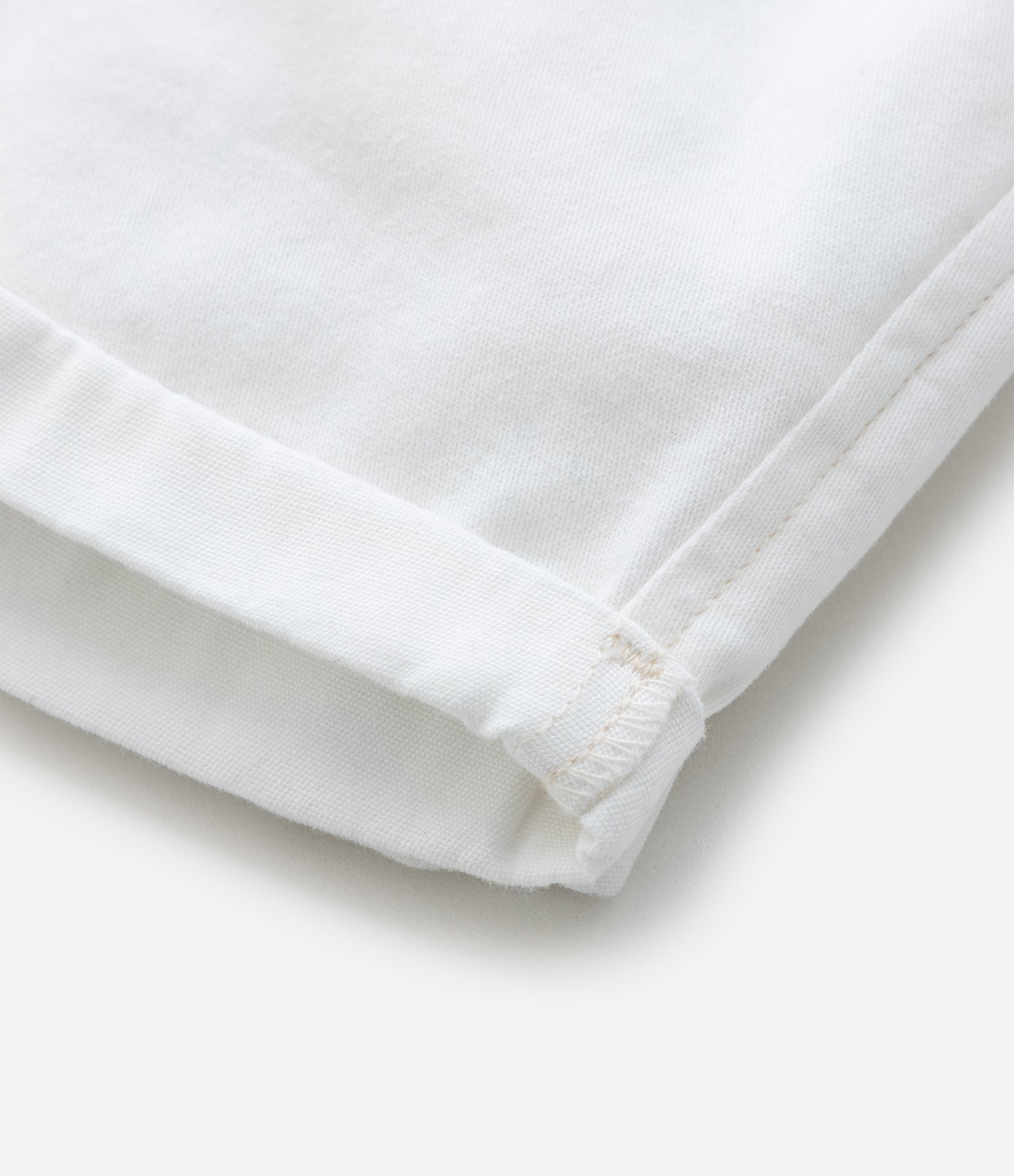 Bermuda Infantil em Sarja com Barra Dobrada - Tam 1 a 6 Anos Branco 5