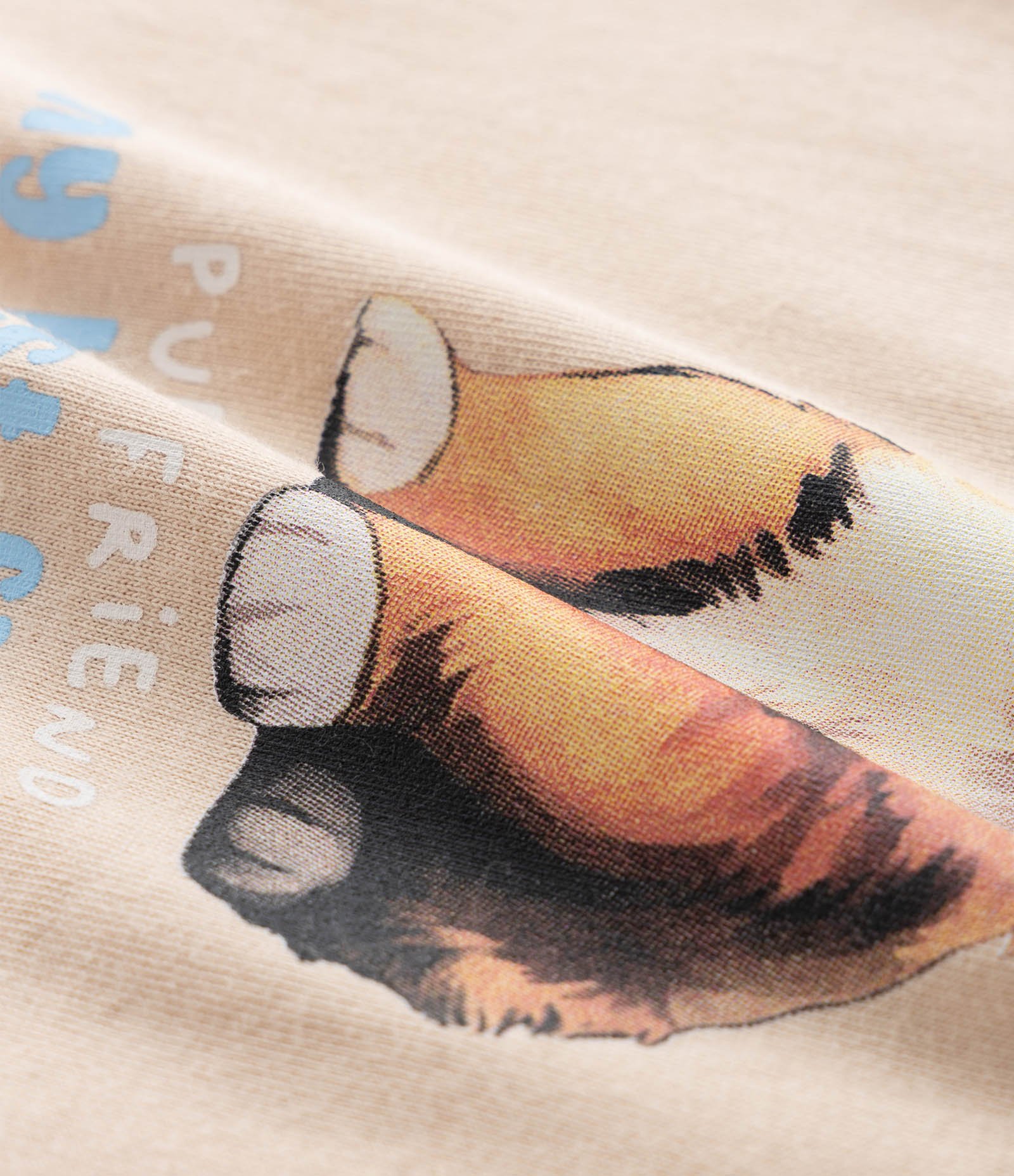 Blusa Infantil com Estampa de Cachorro - Tam 1 a 6 Anos Bege 4