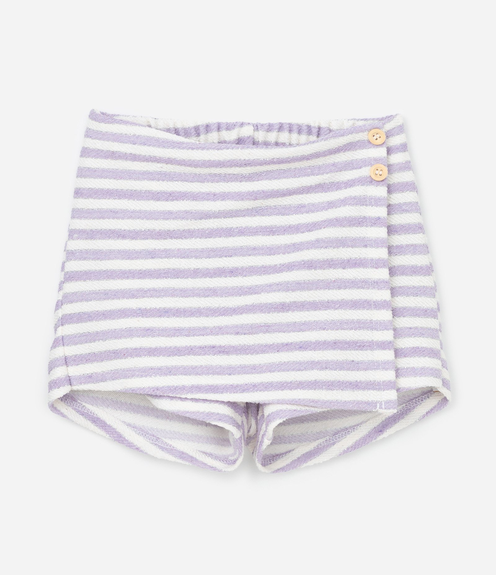 Conjunto Infantil com Estampa de Listras - Tam 1 a 6 Anos Branco/Lilás 5