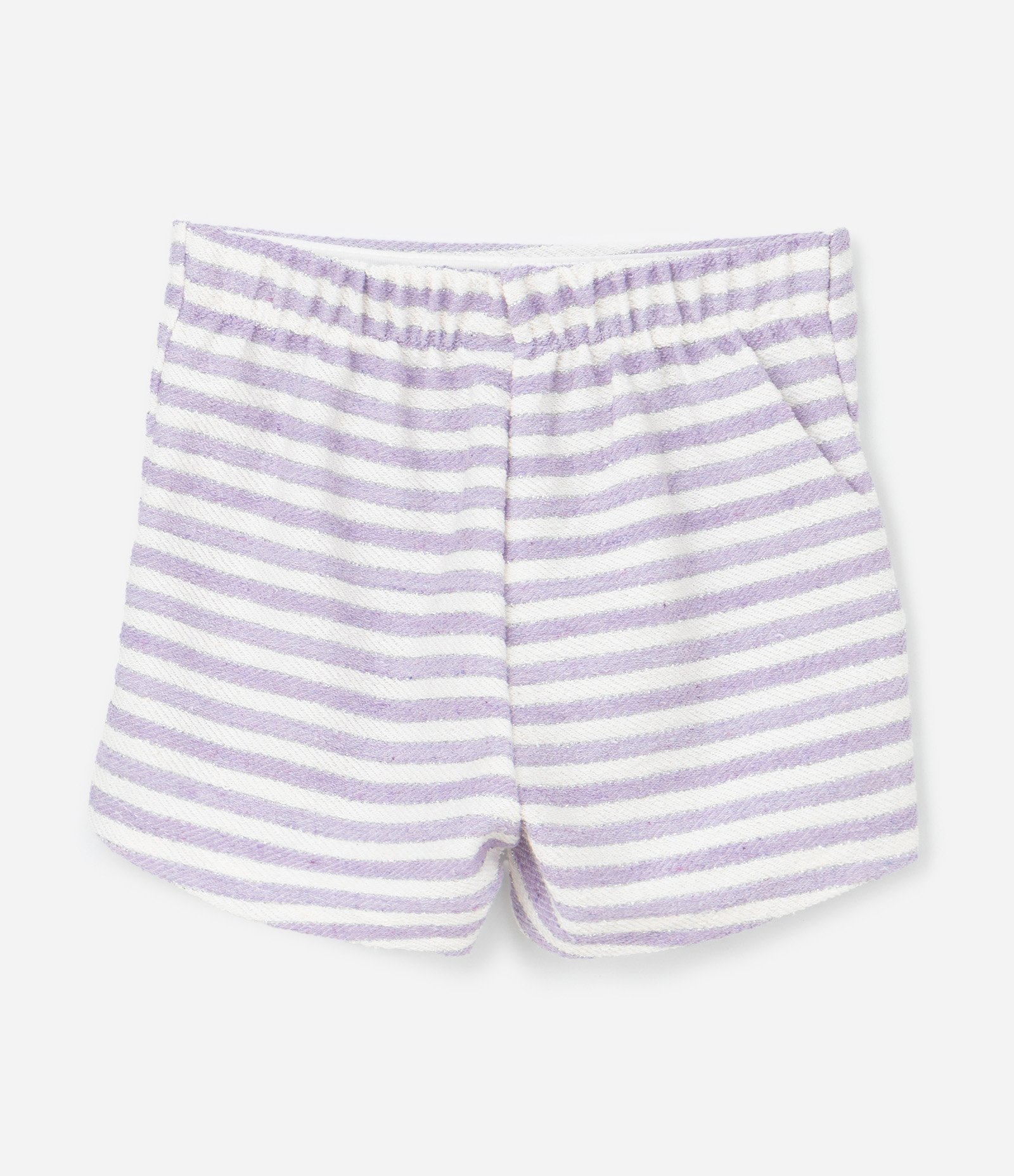 Conjunto Infantil com Estampa de Listras - Tam 1 a 6 Anos Branco/Lilás 6