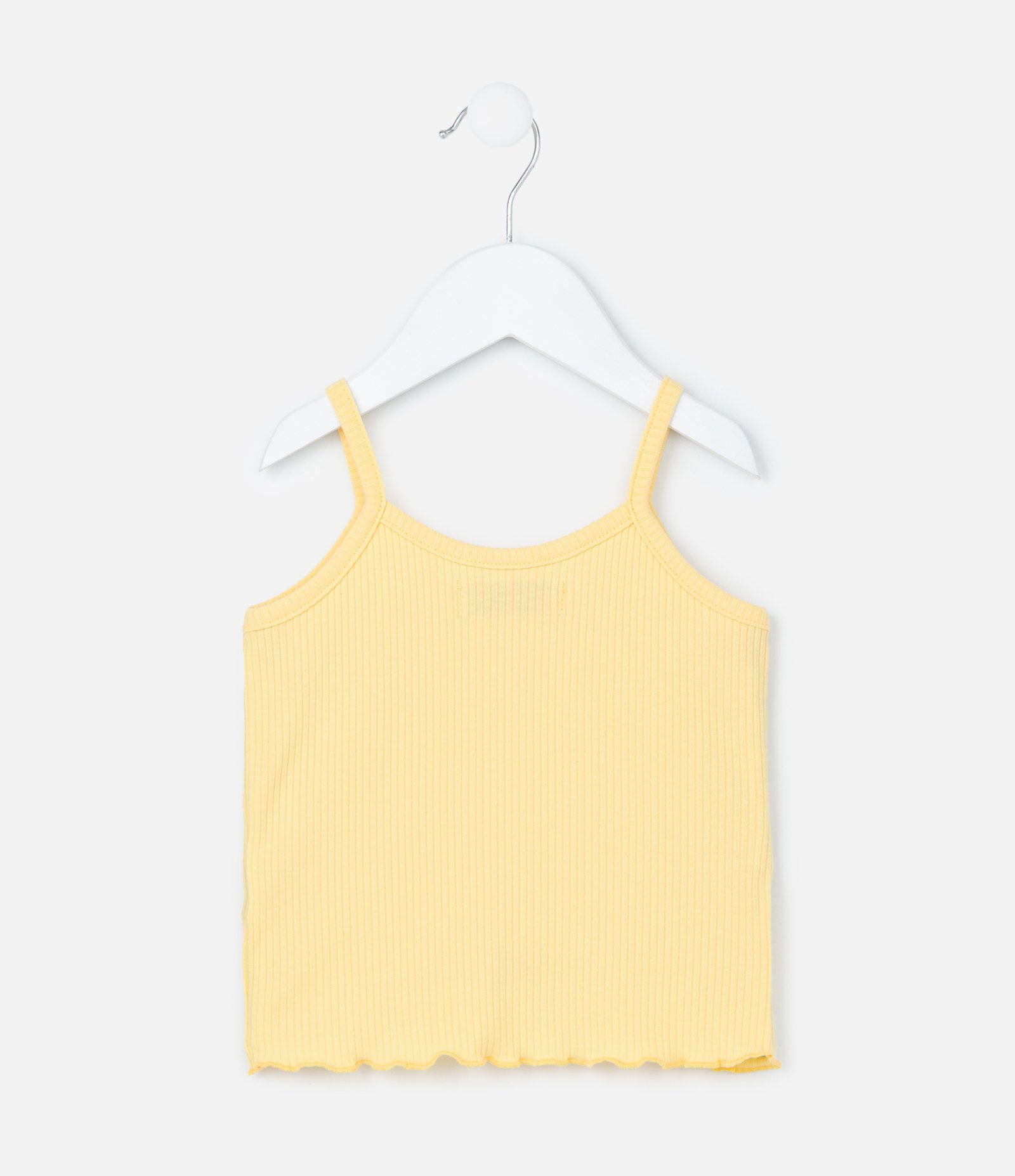 Conjunto Infantil em Ribana com Bordado de Morango - Tam 1 a 6 Anos Amarelo 4