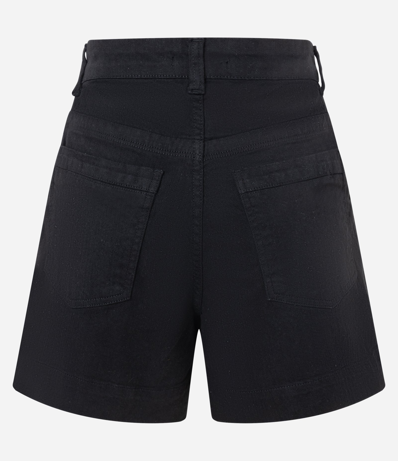 Short Regular em Sarja com Pesponto Contrastante e Bolso Faca Preto 6