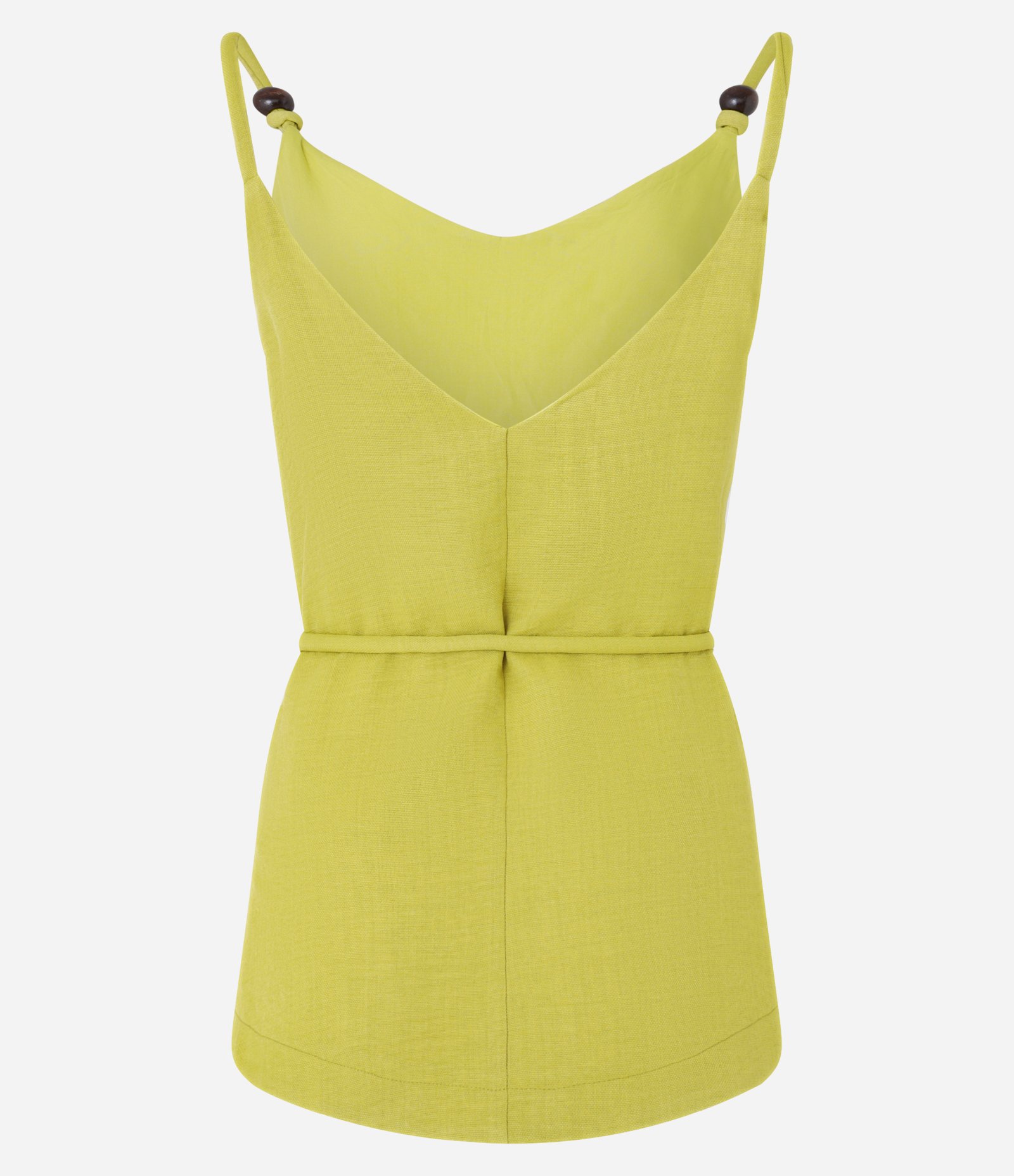 Blusa Longa em Crepe com Amarração e Miçanga na Alça Verde 6