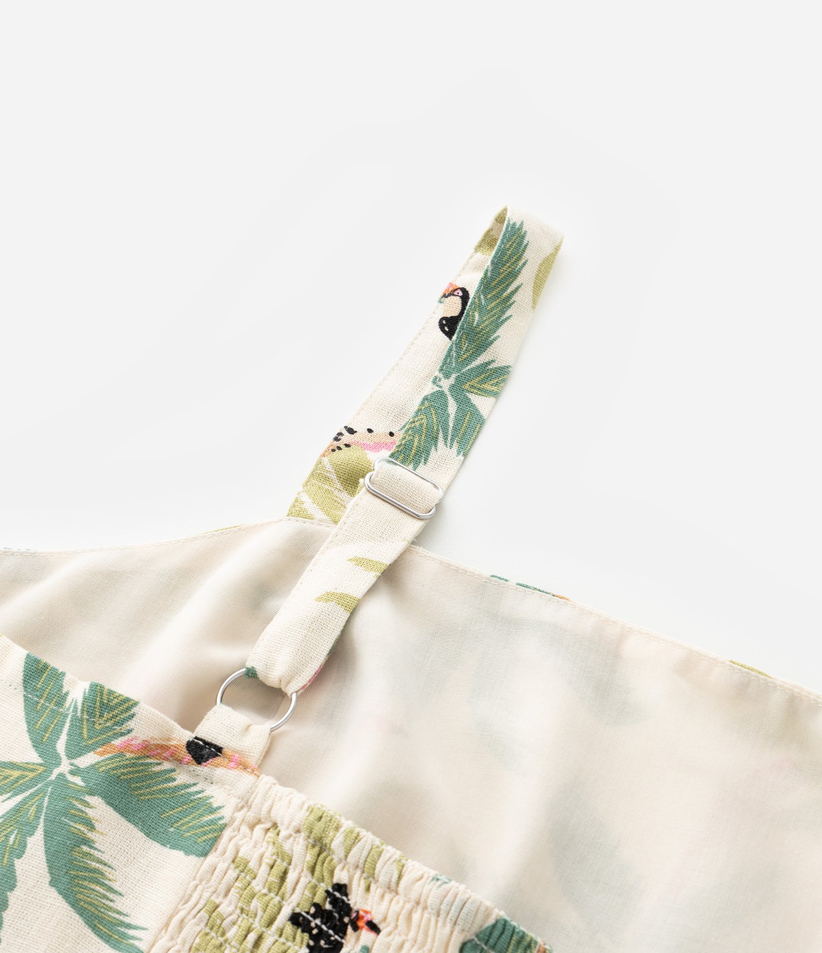 Vestido Midi em Viscolinho com Estampa Tropical Curve & Plus Size Bege 7