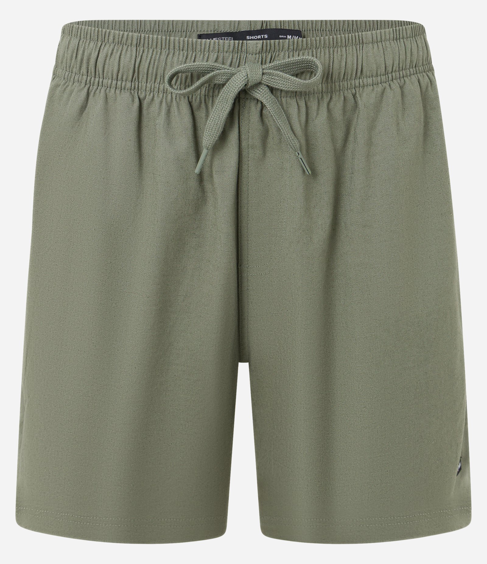 Bermuda em Tela com Cânhamo e Bolsos Verde 5