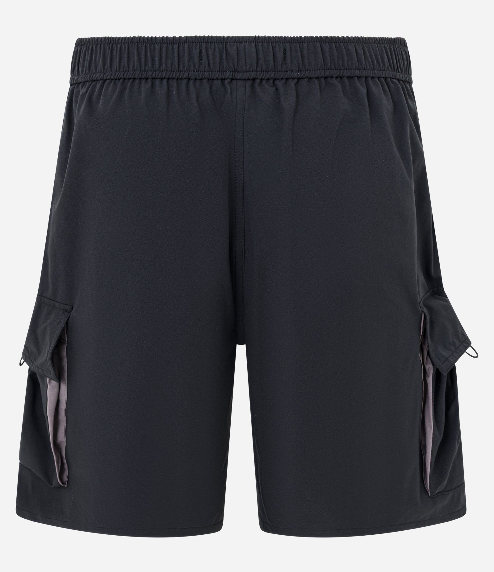 Bermuda Baggy com Cós Elástico Cinto Ajustável e Bolso Cargo Preto 3