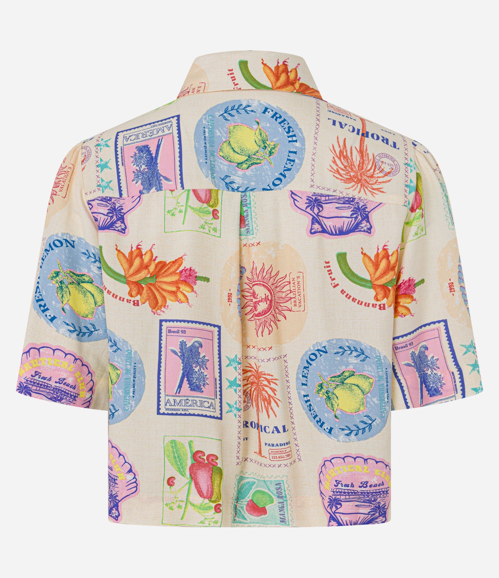 Camisa em Viscose com Estampa de Colagens Multicores 3