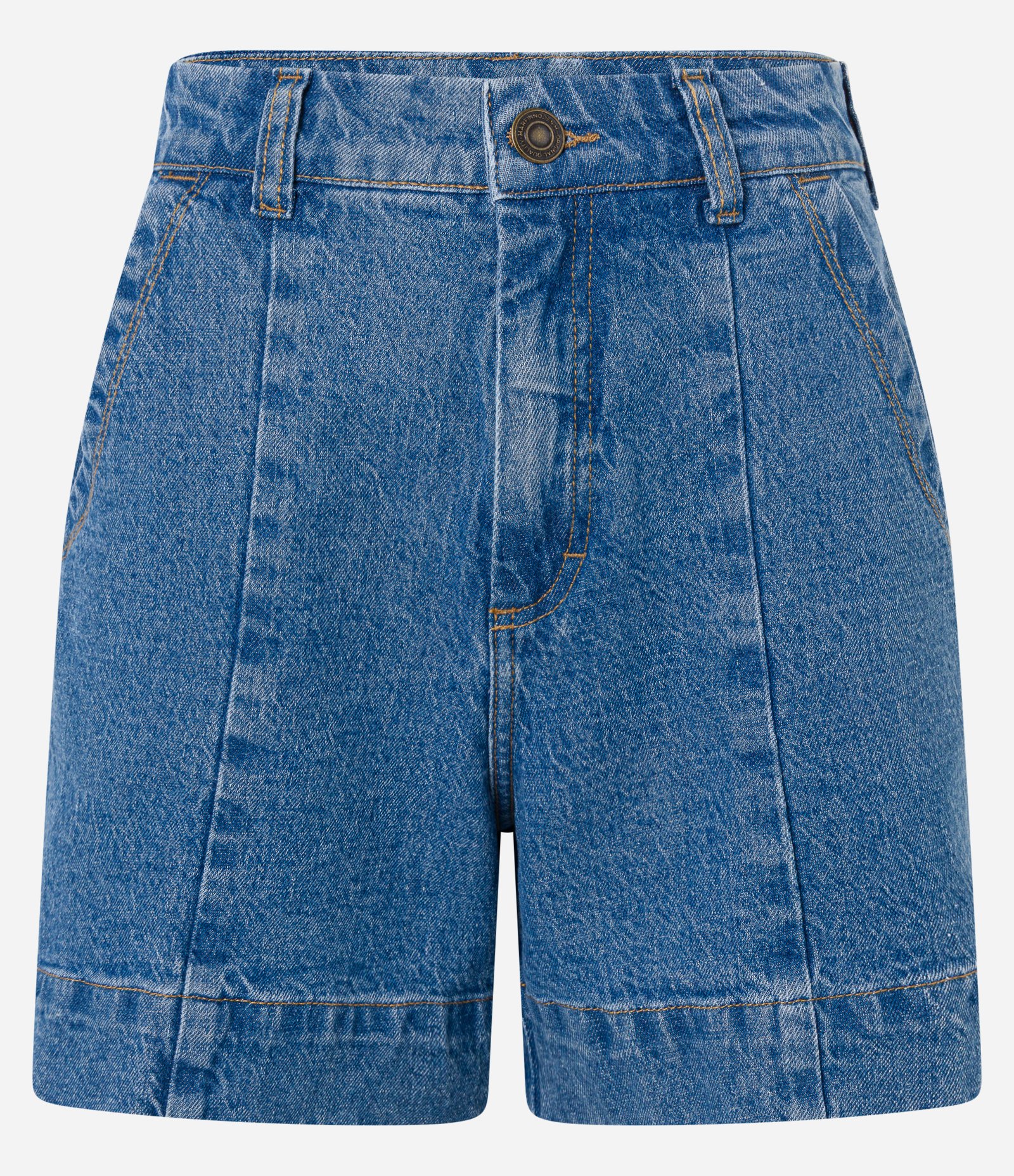 Short Regular em Jeans com Pesponto Contrastante e Bolso Faca Médio 5