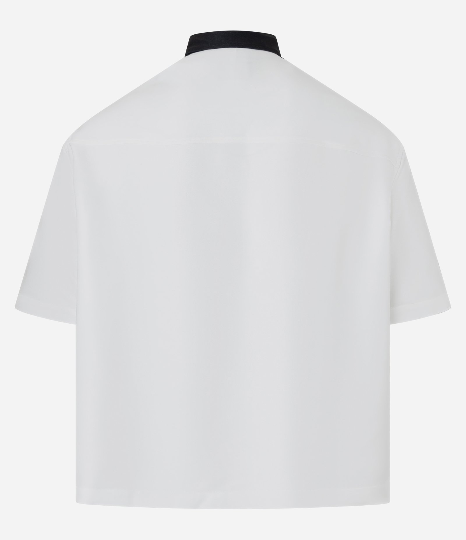 Camisa Oversized em Tricoline com Gola Contrastante e Estampa Hustle Branco 9