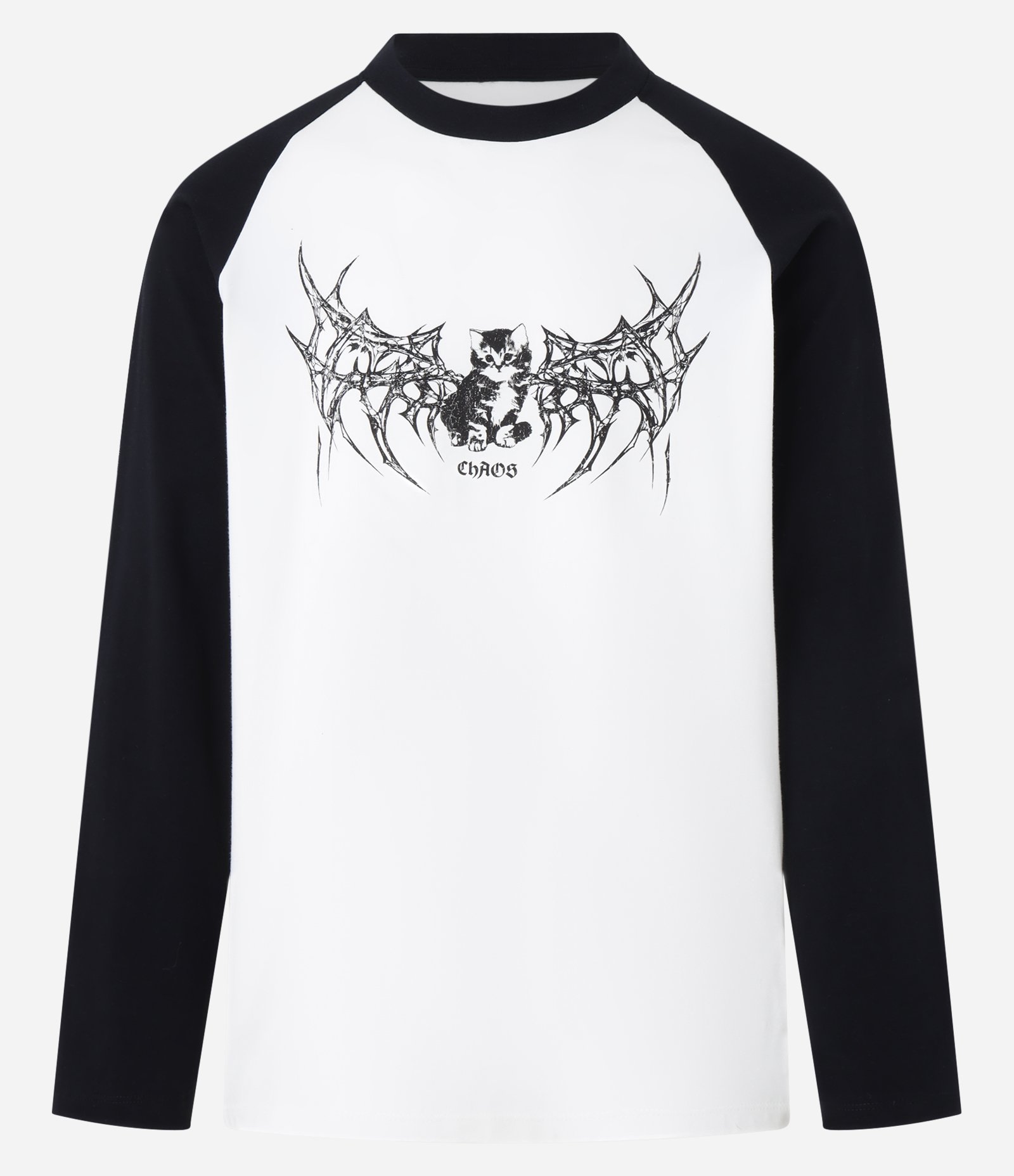 Camiseta Comfort em Algodão com Estampa de Gato Off White/Preto 7