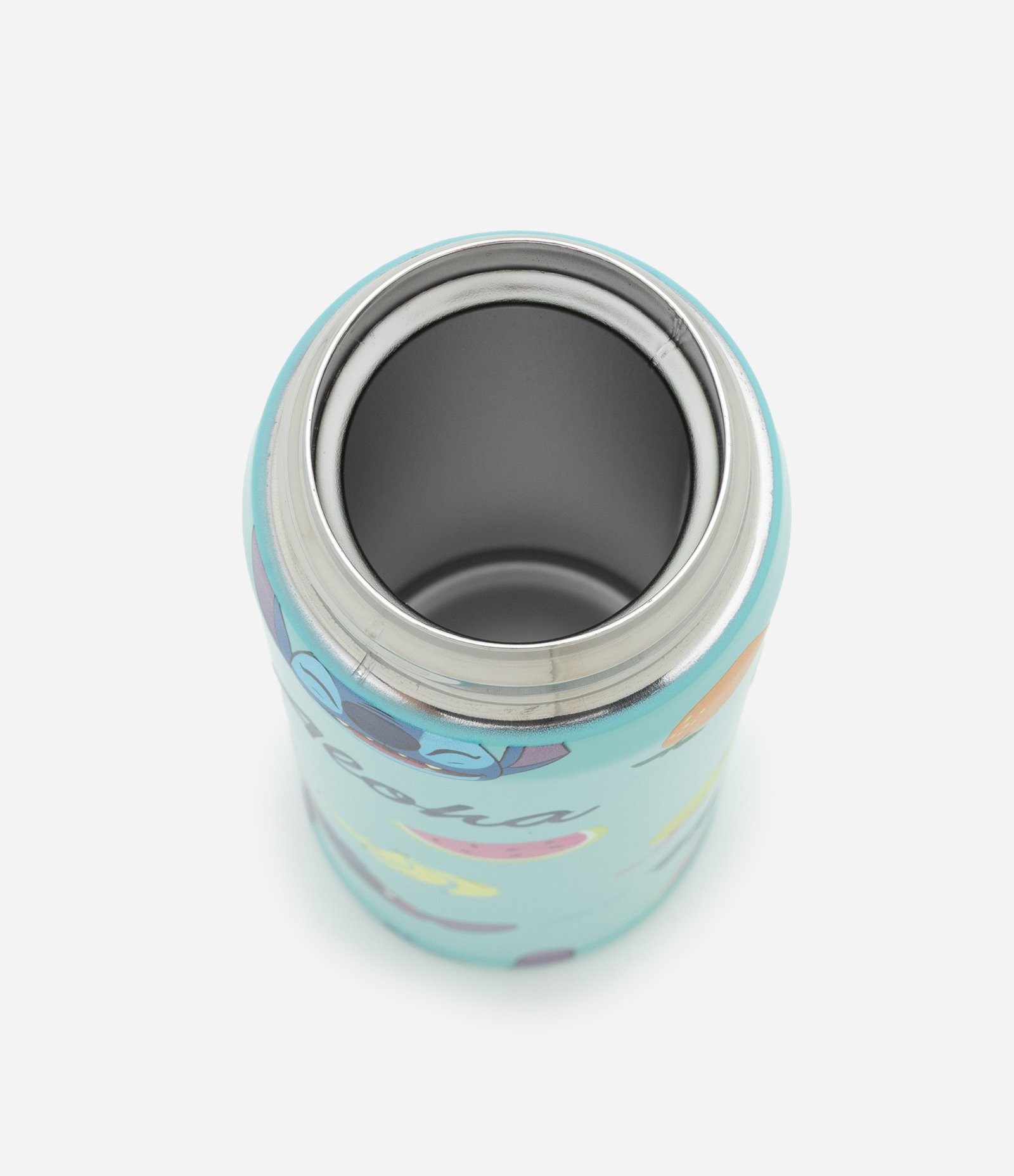 Garrafa Térmica com Tampa de Botão Estampa do Stitch 450ml Azul 4