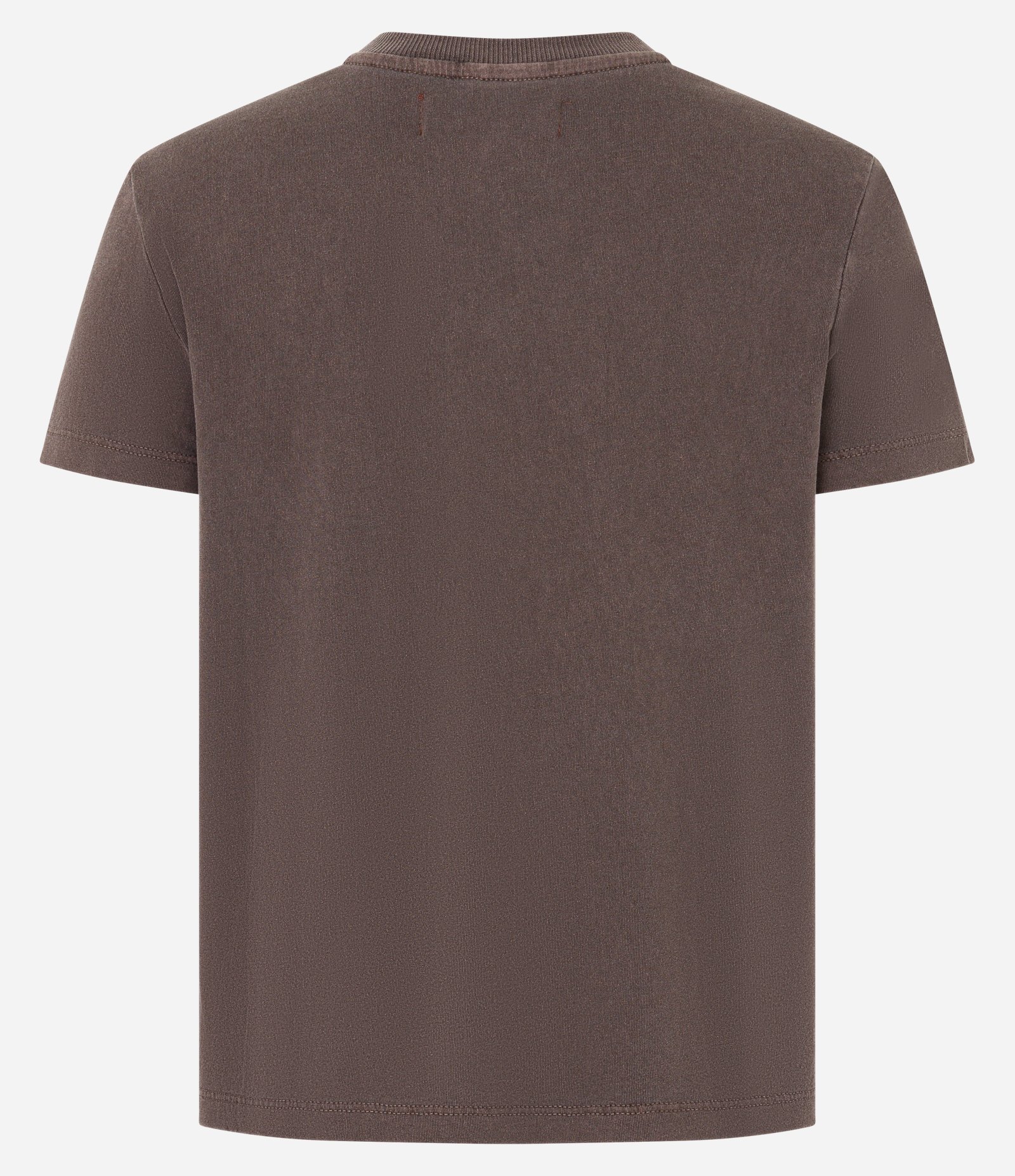 Camiseta em Algodão com Estampa de Flor Marrom 6