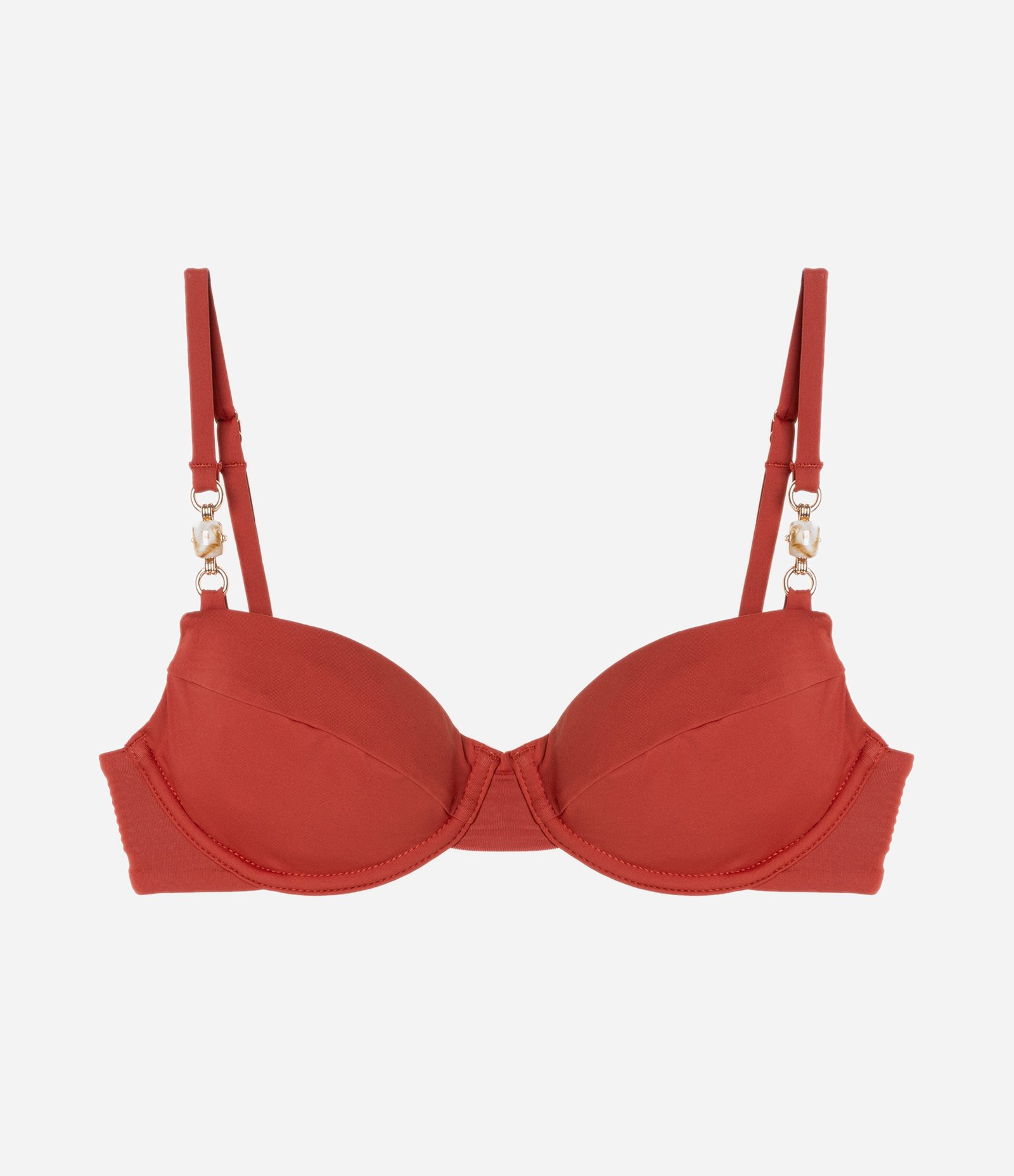 Biquíni Top Meia Taça em Microfibra com Pedraria nas Alças Telha 5