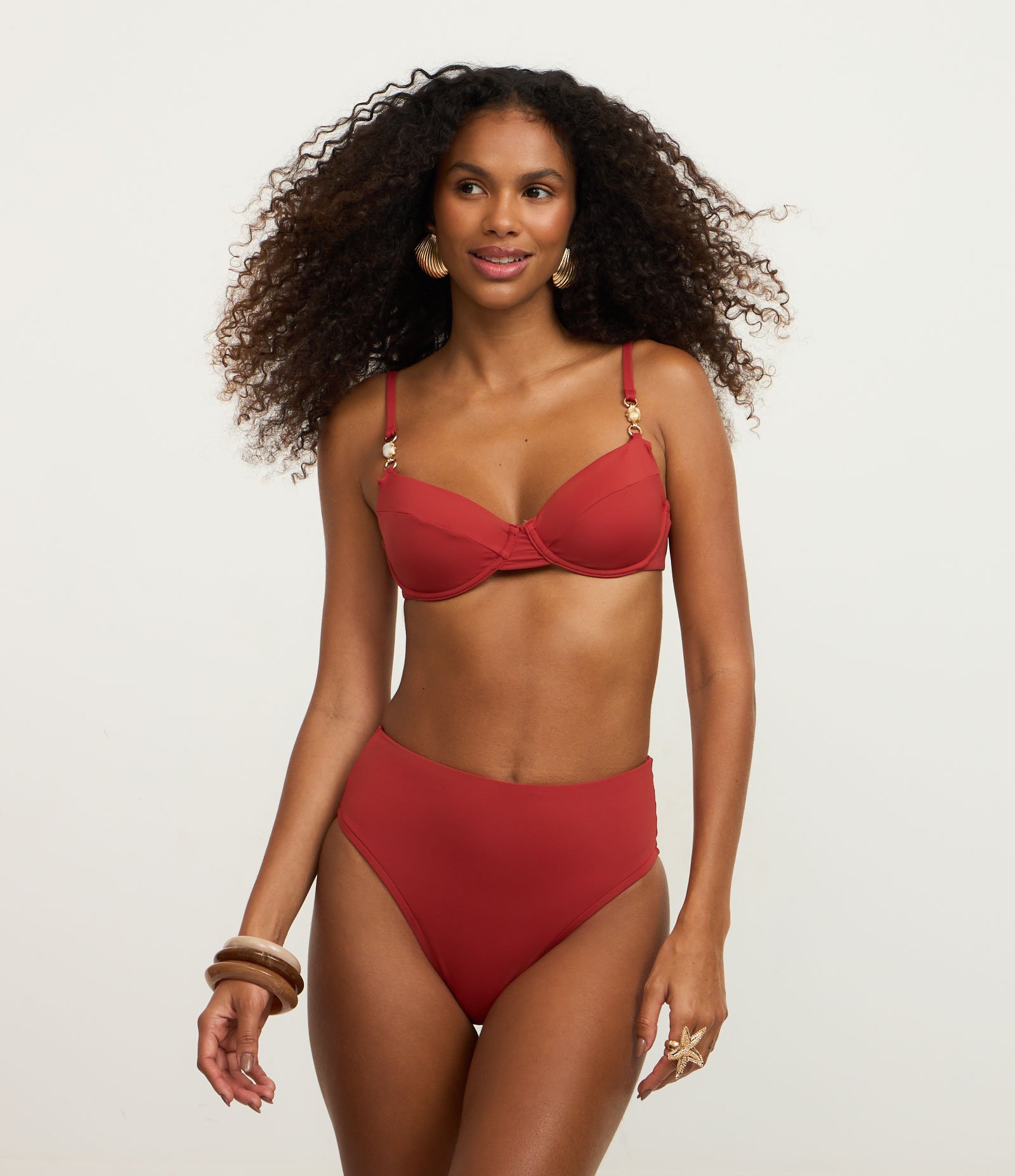 Biquíni Calcinha Hot Pants em Microfibra Telha 5