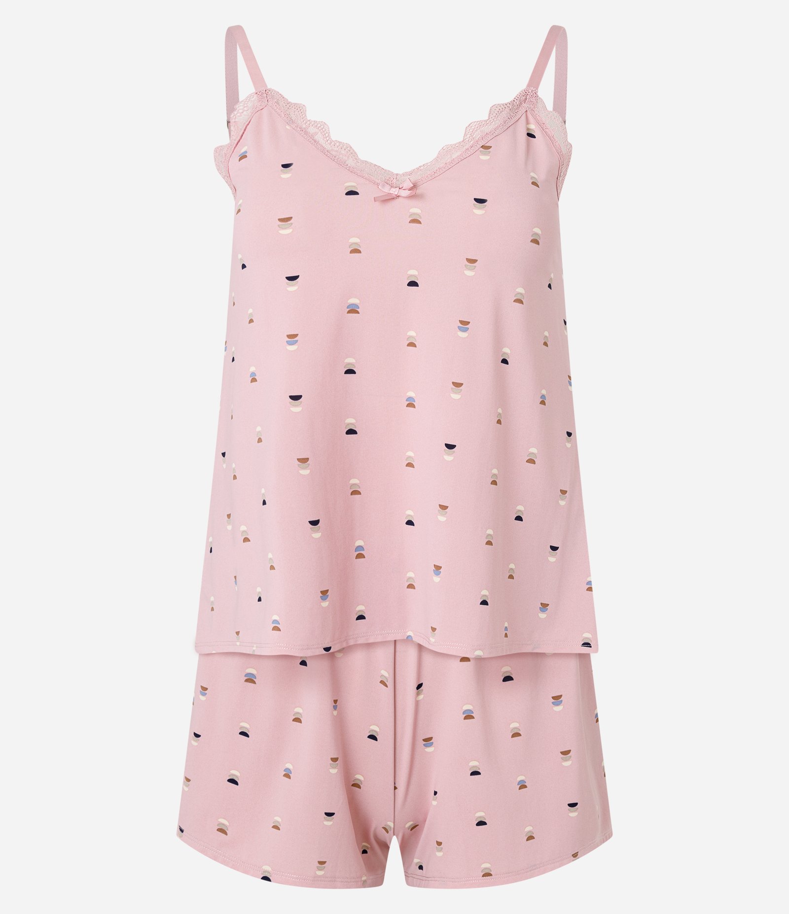 Pijama Short Doll em Microfibra Estampado de Repetição Zephyr 1