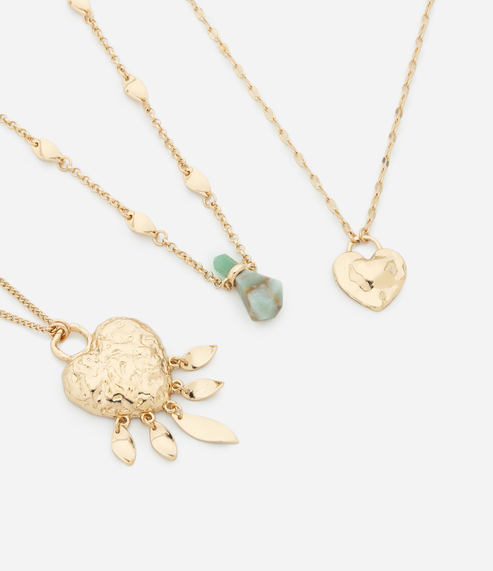 Colar Camadas com Colares Diversos Dourado 1