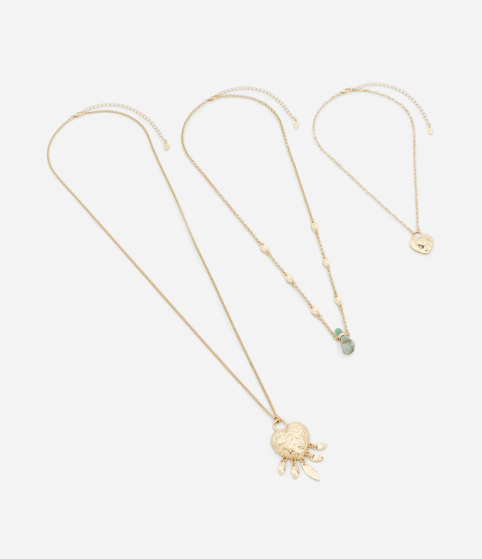 Colar Camadas com Colares Diversos Dourado 2