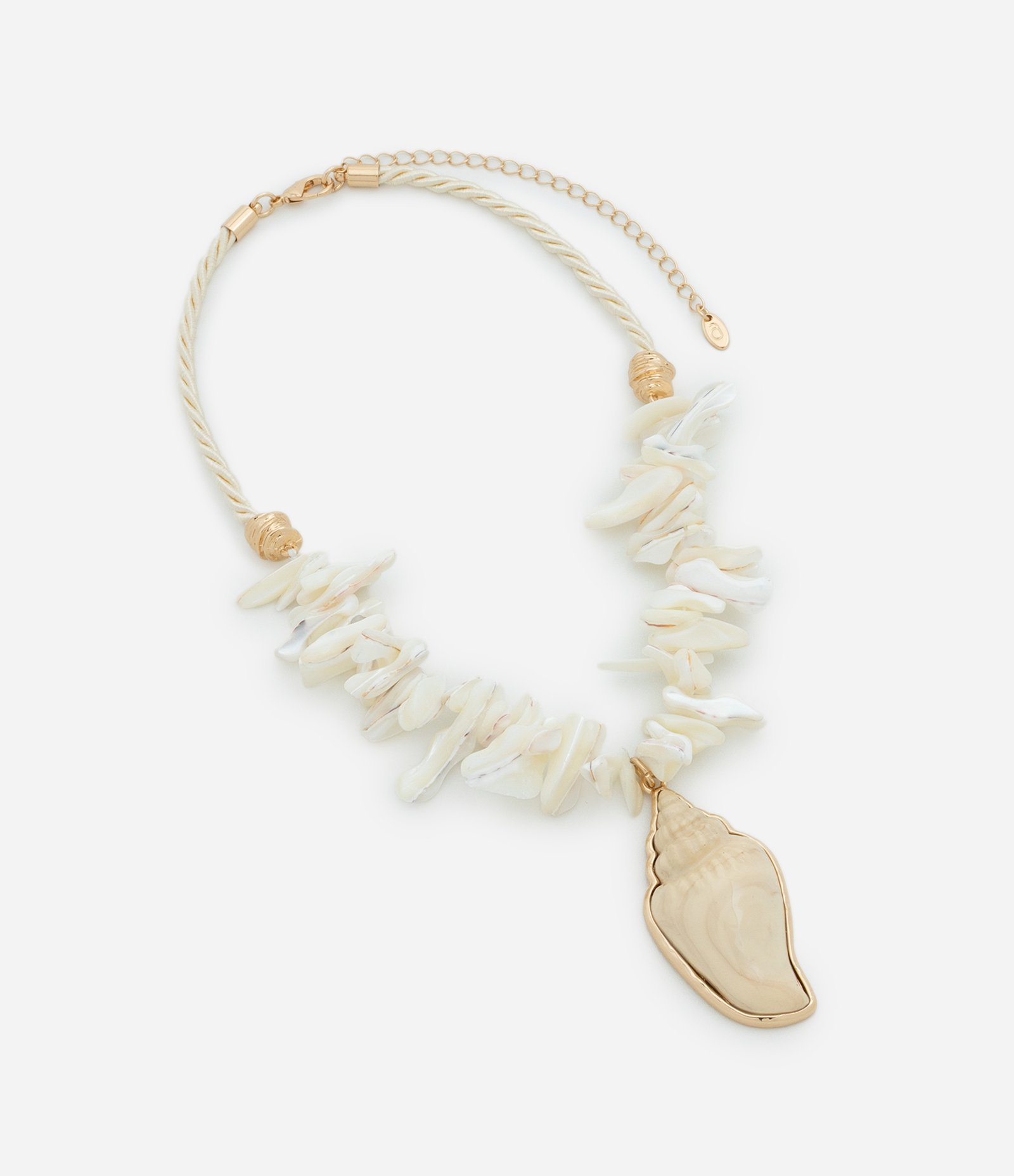 Maxi Colar com Cascalhos Búzios e Pingente de Concha Perolado 3