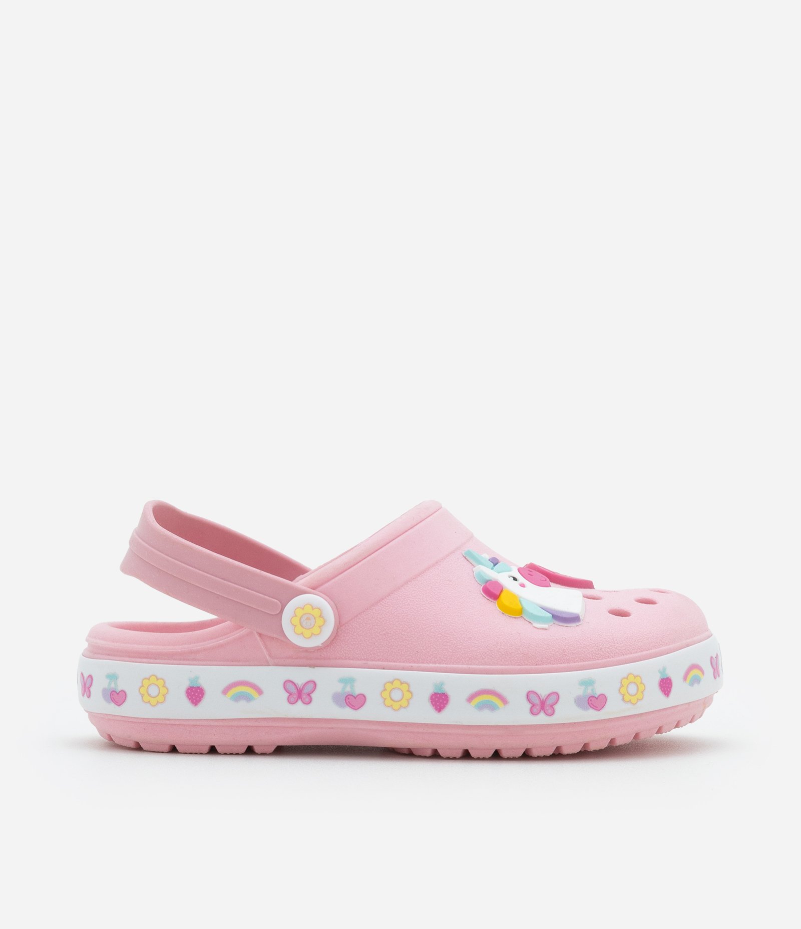Sandália Babuche Infantil com Patch Unicórnio - Tam 21 a 28 Rosa 4