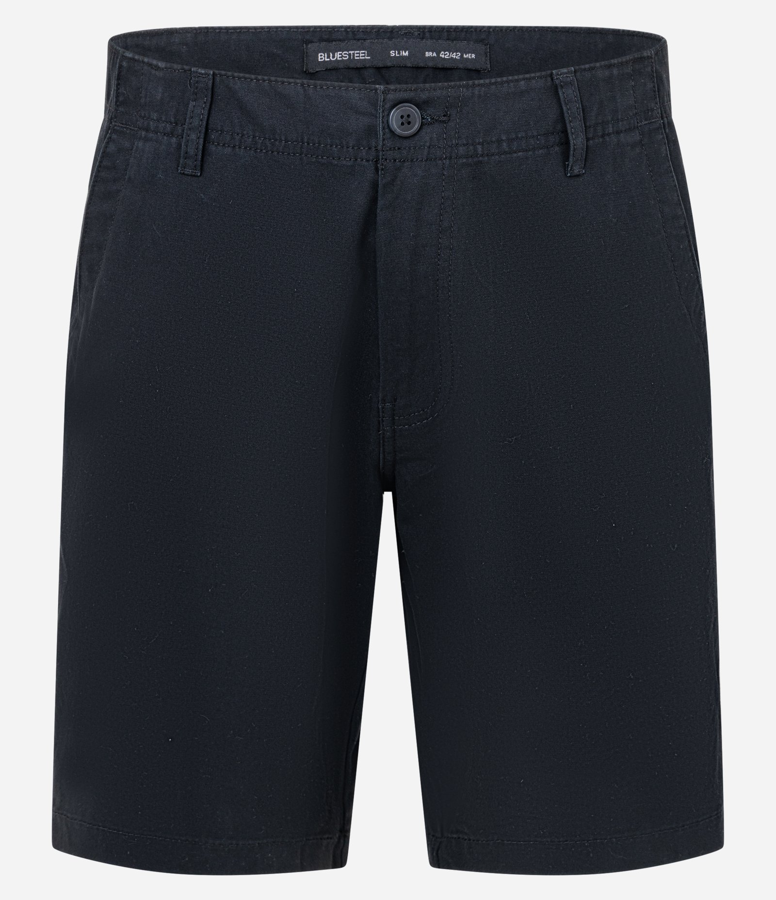 Bermuda Slim em Sarja Alfaiatada Preto 1