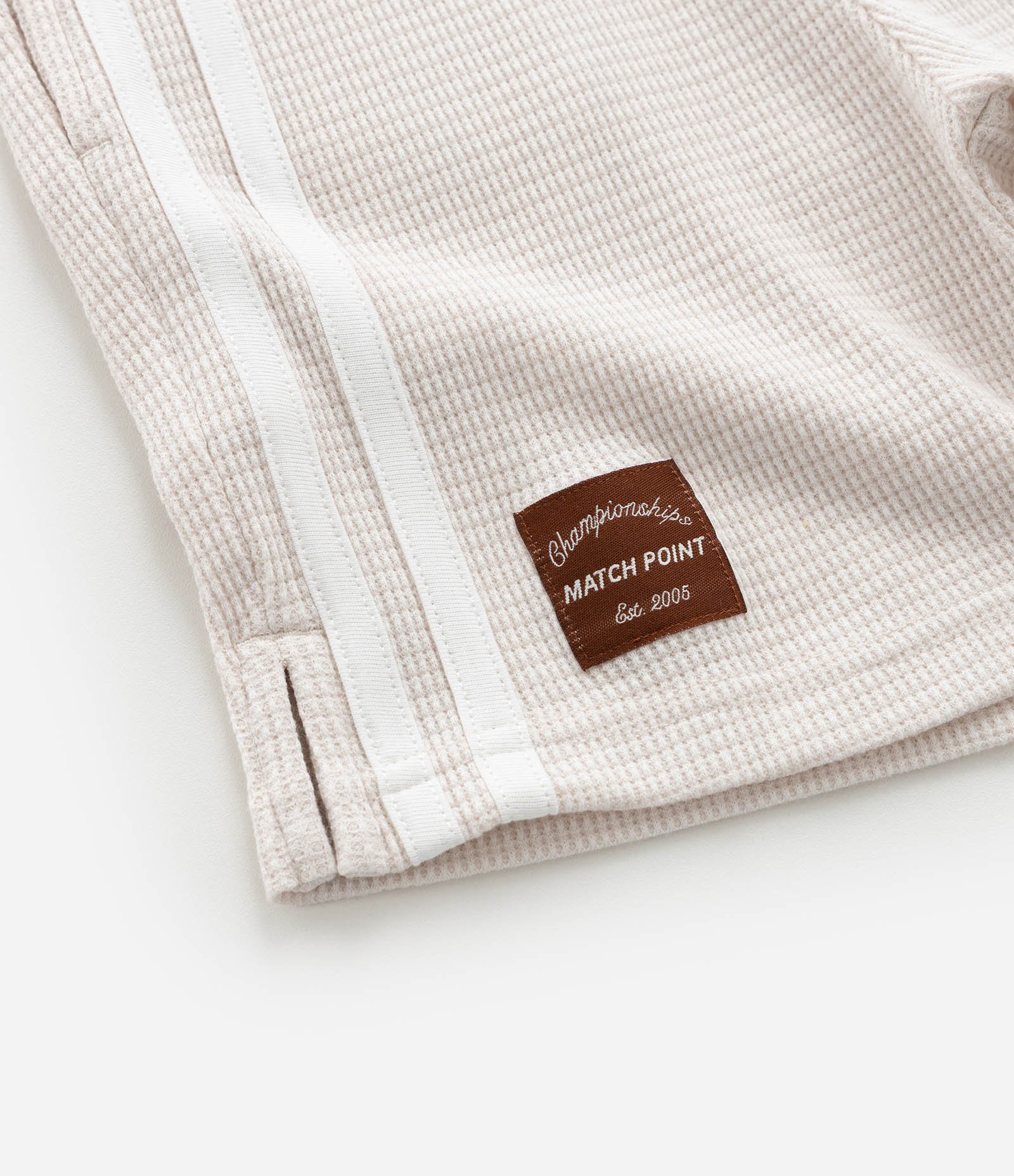 Bermuda Infantil em Moletom com Listras Laterais e Texturizada - Tam 5 a 14 Anos Oat Milk 7