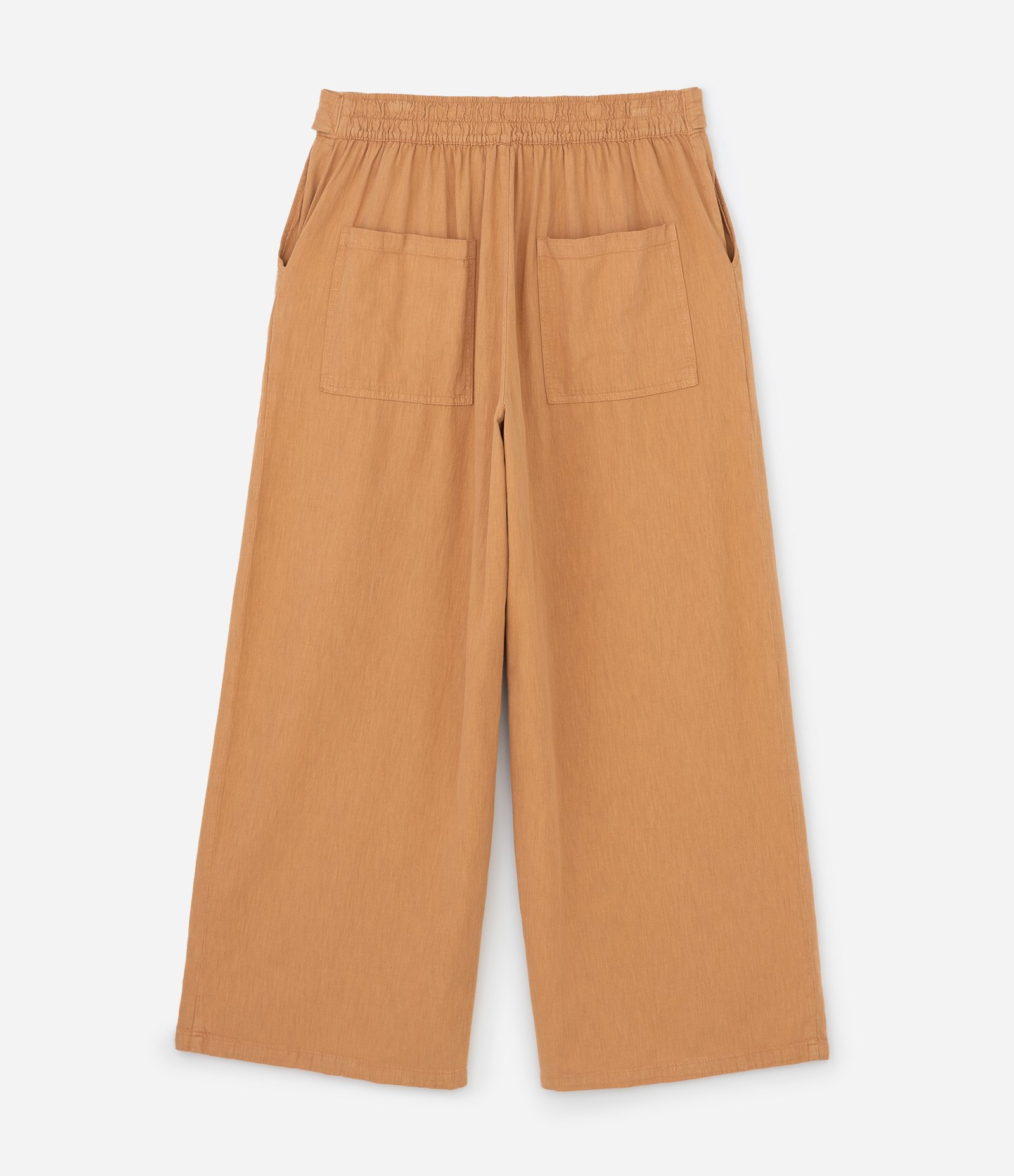 Calça Pantalona em Sarja com Cinto Curve & Plus Size Caramelo 6