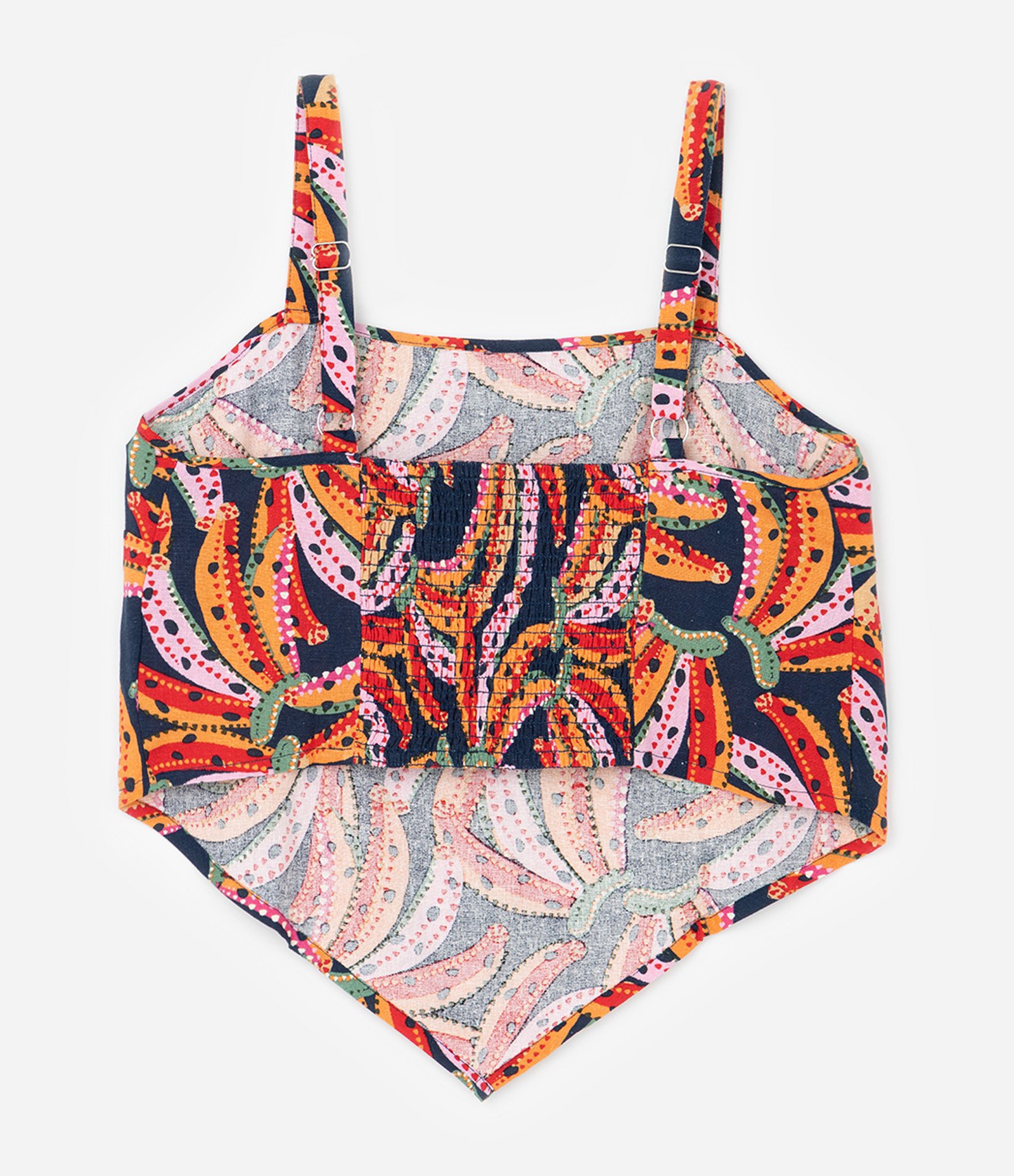 Blusa em Viscolinho com Estampa de Bananas Curve & Plus Size Multicores 5