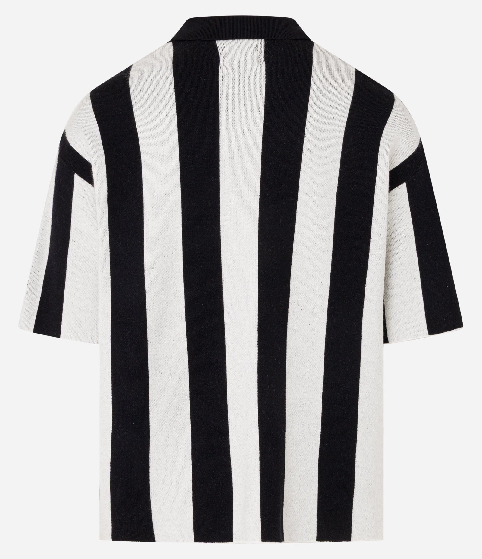 Camiseta Boxy em Tricô com Estampa Futebol Preto/Branco 3