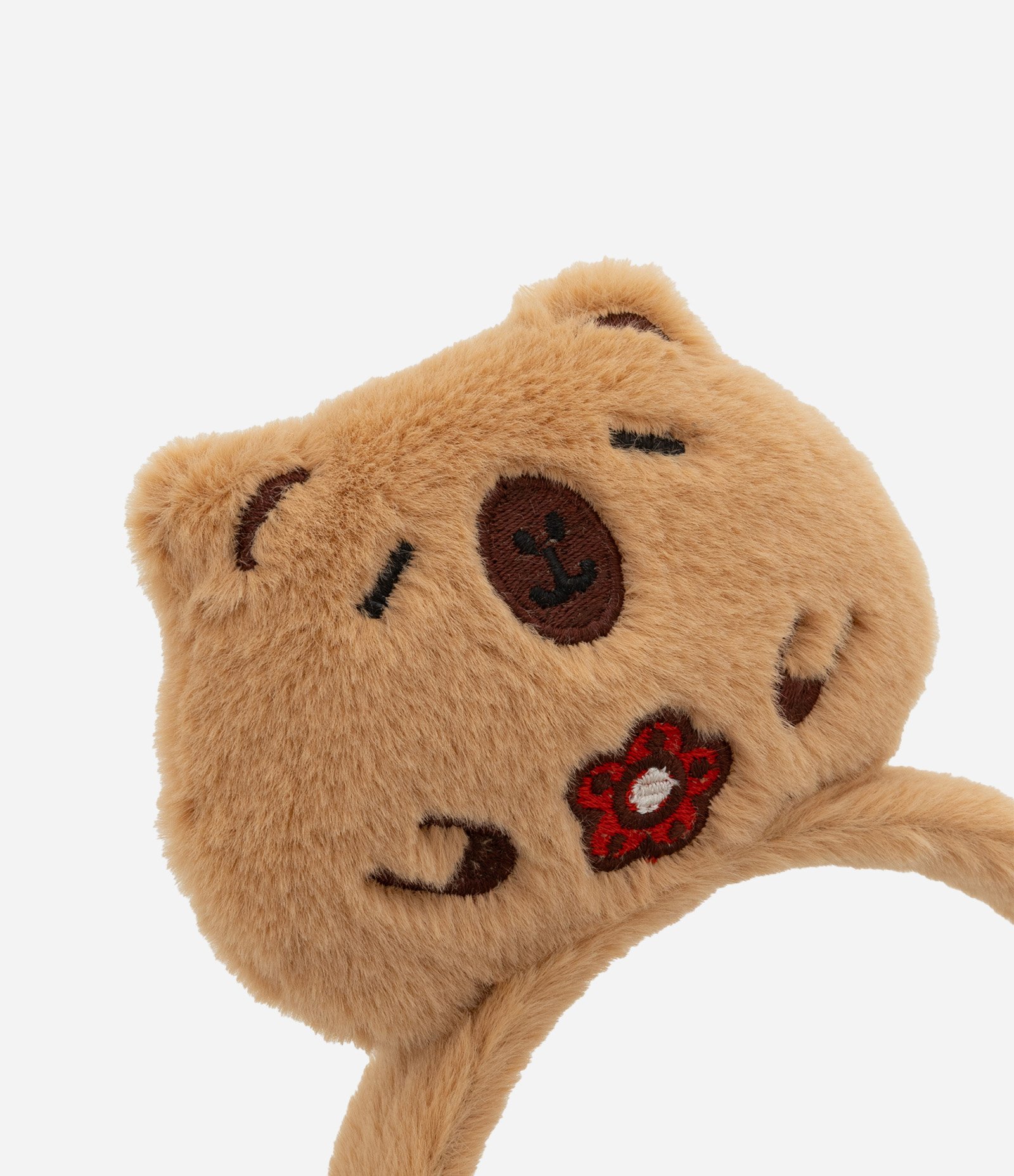 Tiara Infantil com Estampa Capivara 3D - Tam Único Marrom 2