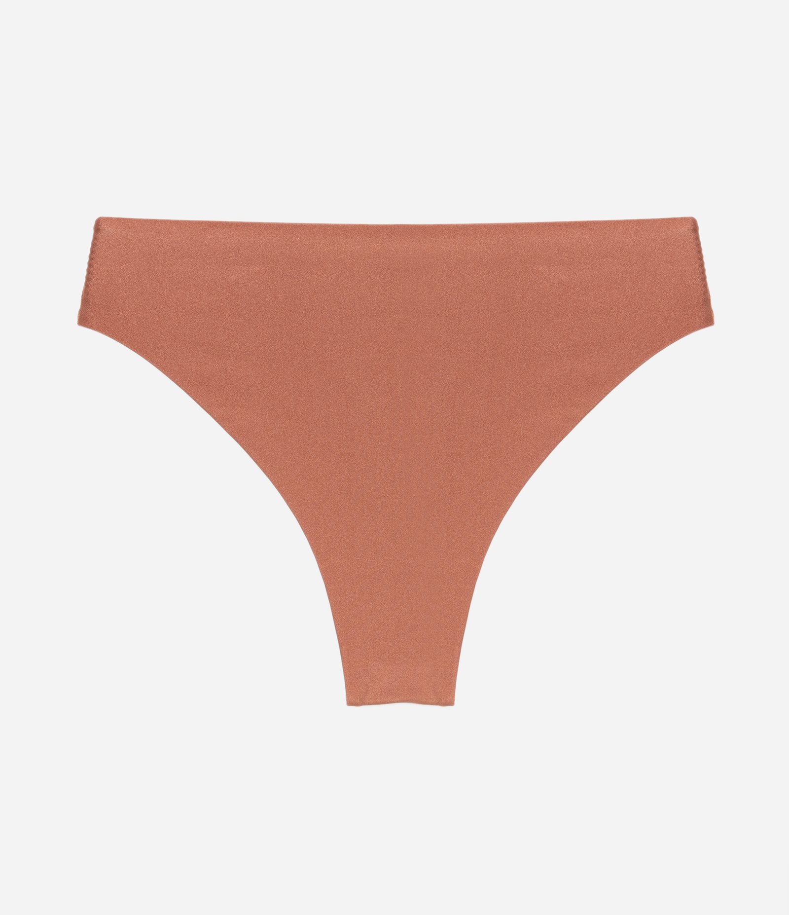Biquíni Calcinha Hot Pants em Microfibra Brilhante com Fio Duplo Marrom 5