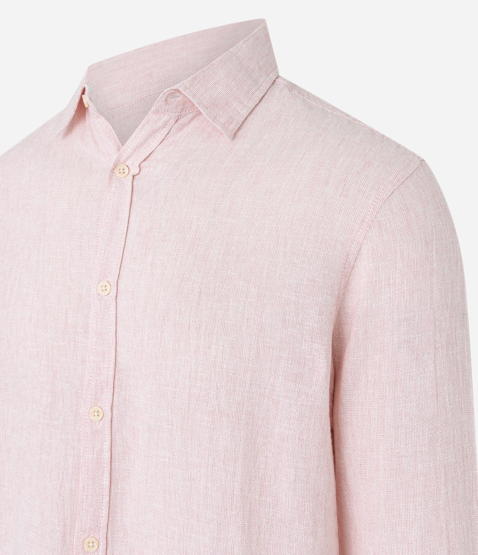 Camisa Regular em Linho e Gola Colarinho Rosa 9