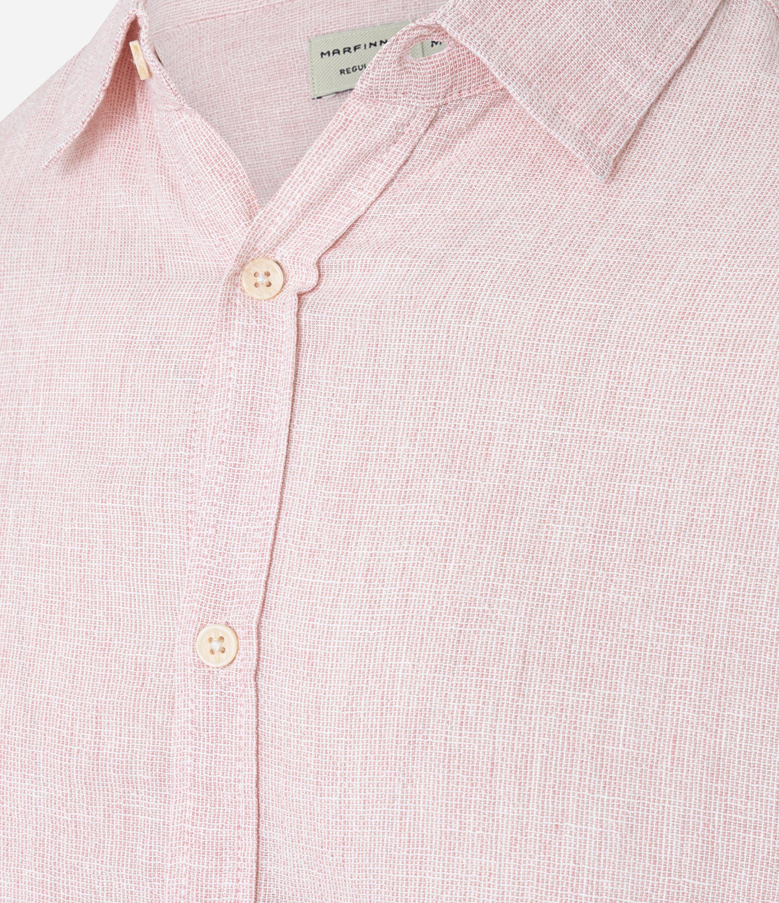 Camisa Regular em Linho e Gola Colarinho Rosa 10