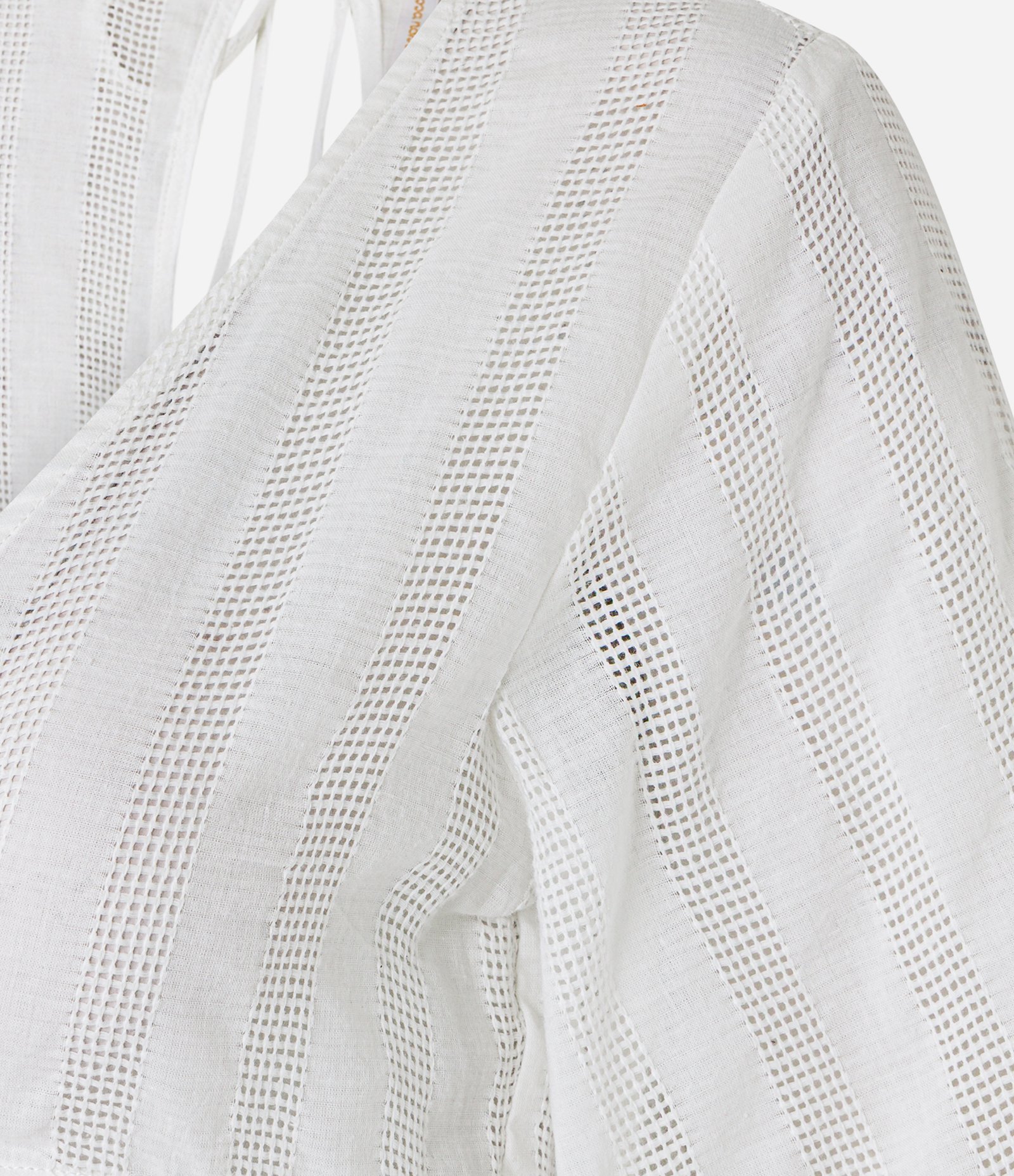 Saída de Praia Vestido em Voil com Recortes Vazados Branco 8