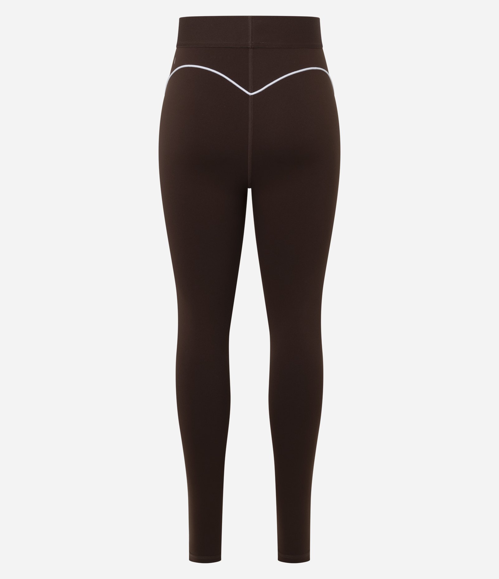 Calça Legging Esportiva em Microfibra com Elástico na Cintura e Viés Contrastante Marrom 6