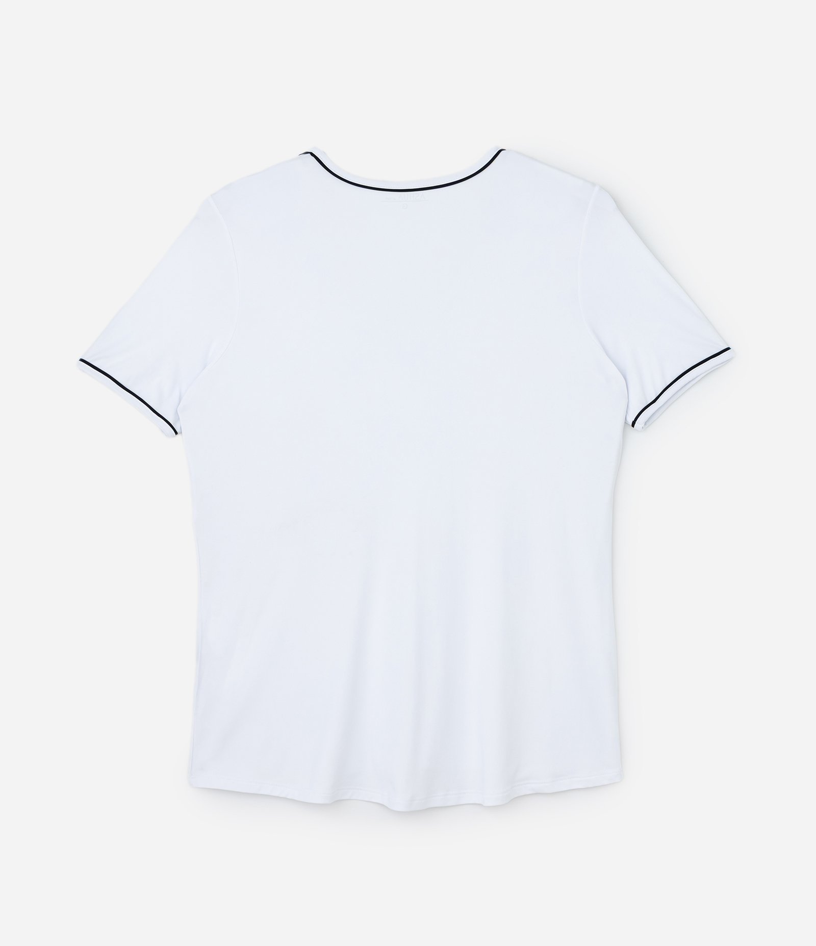 Camiseta Alongada Esportiva em Tecnologia Dry com Gola em V Curve & Plus Size Branco 6