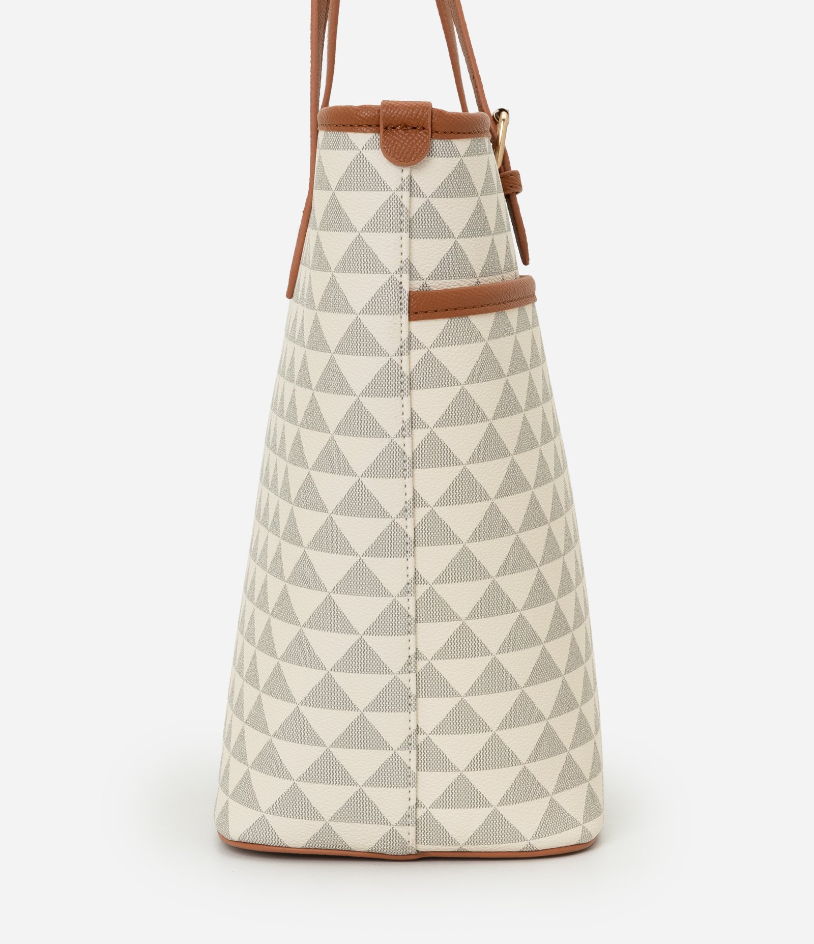 Bolsa Shopper em PU com Estampa em Triângulo Off White 4