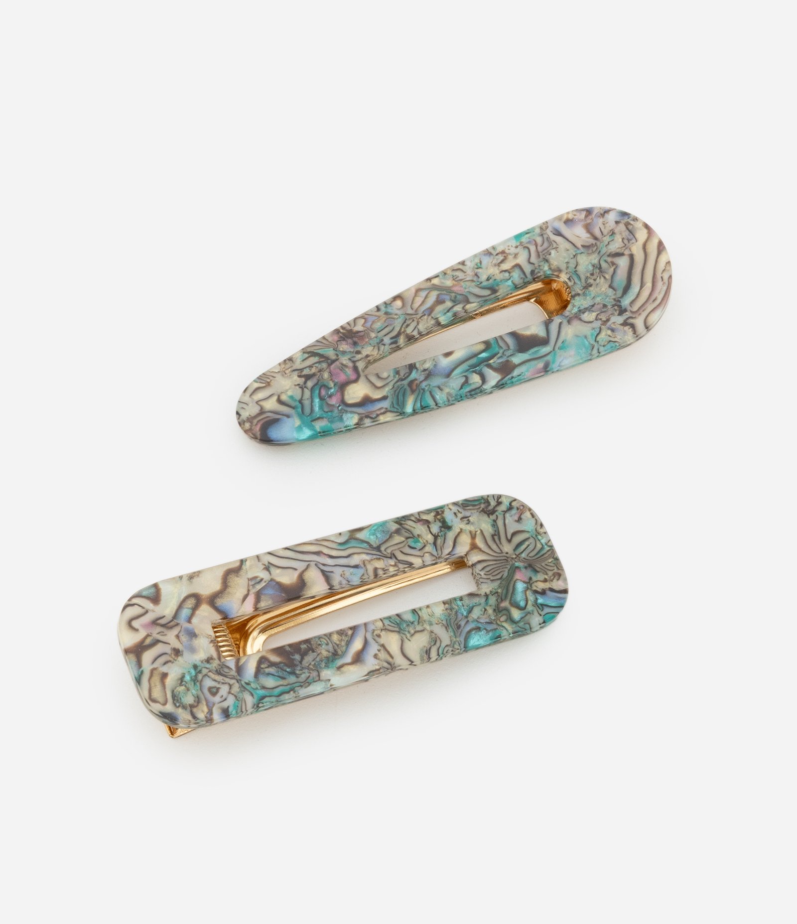 Kit 02 Presilhas com Efeito Abalone Multicores 1