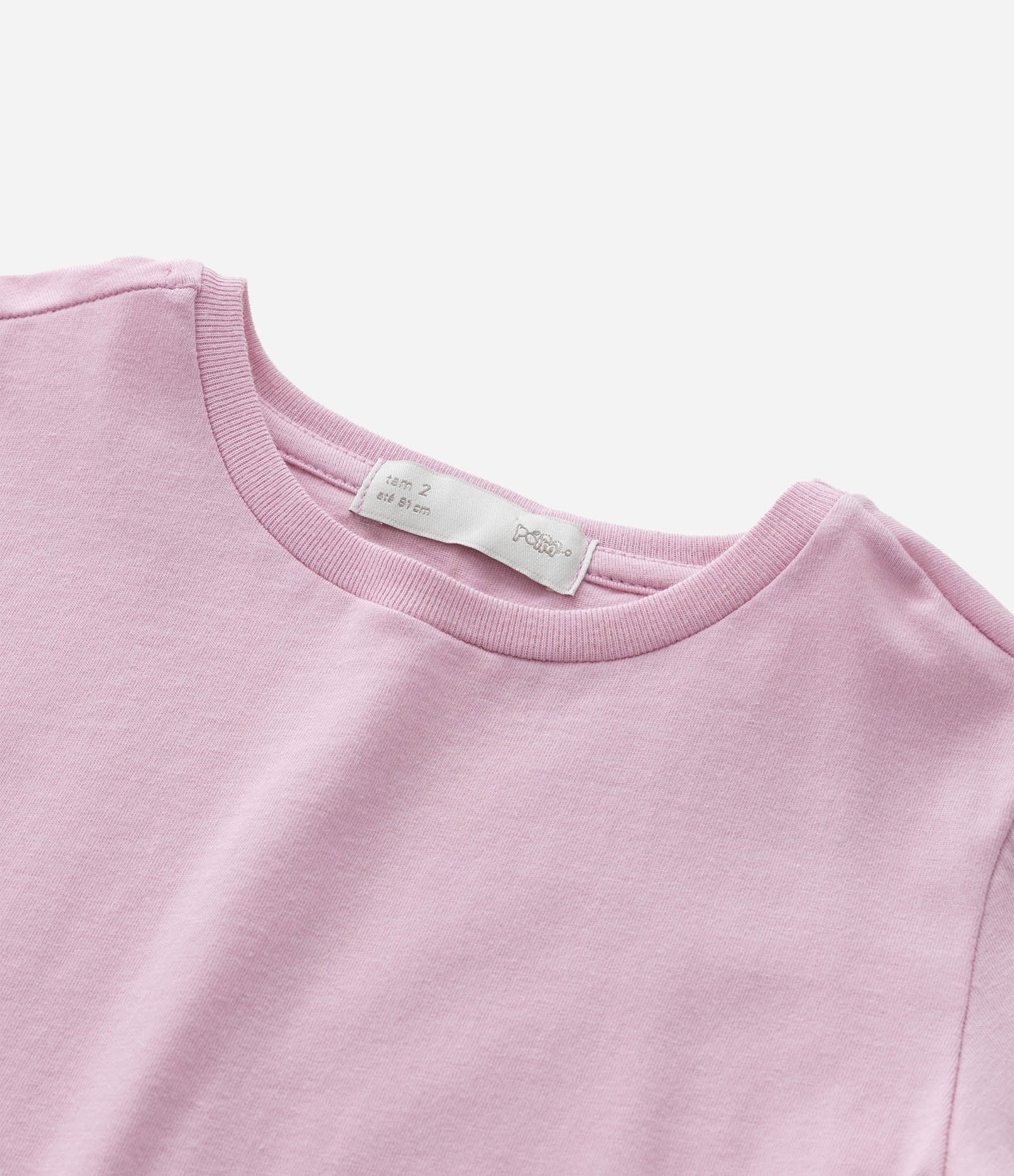 Blusa Infantil com Florzinhas Aplicadas na Manga - Tam 1 a 6 Anos Rosa 5