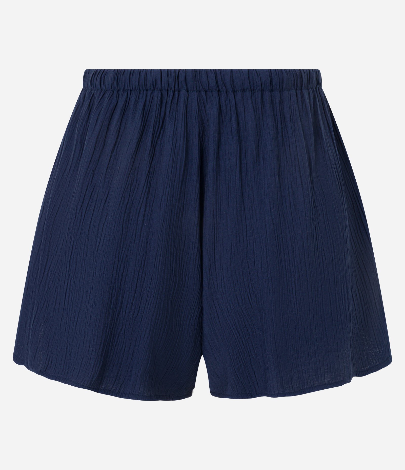 Saída de Praia Short em Viscose com Bolso e Amarração Azul Marinho 7