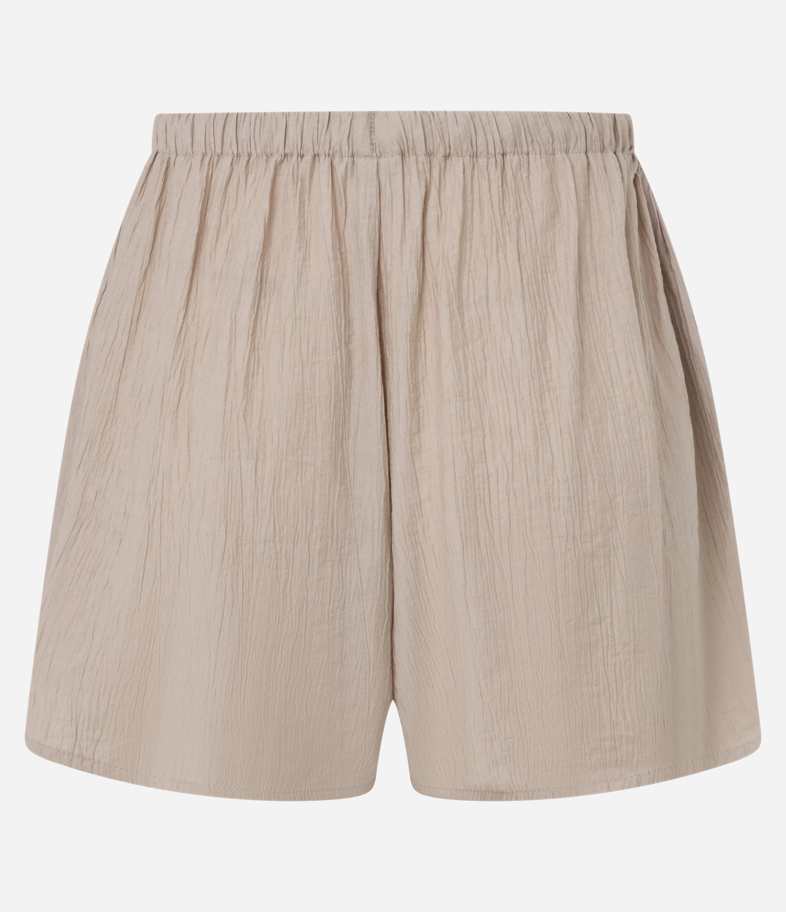 Saída de Praia Short em Viscose com Bolso e Amarração Bege 3