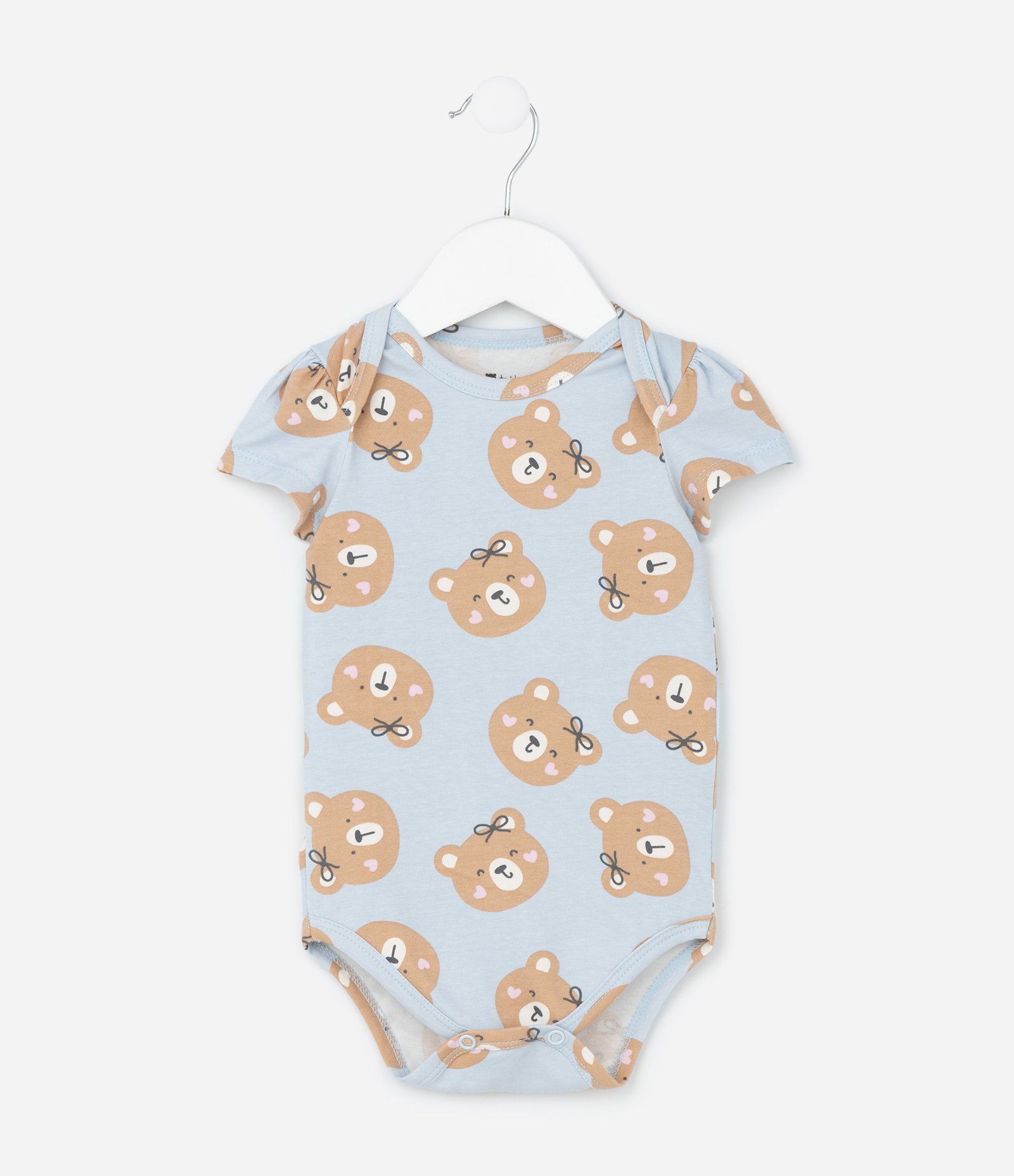 Body Infantil com Estampa de Ursinho - Tam 0 a 18 Meses Azul 2